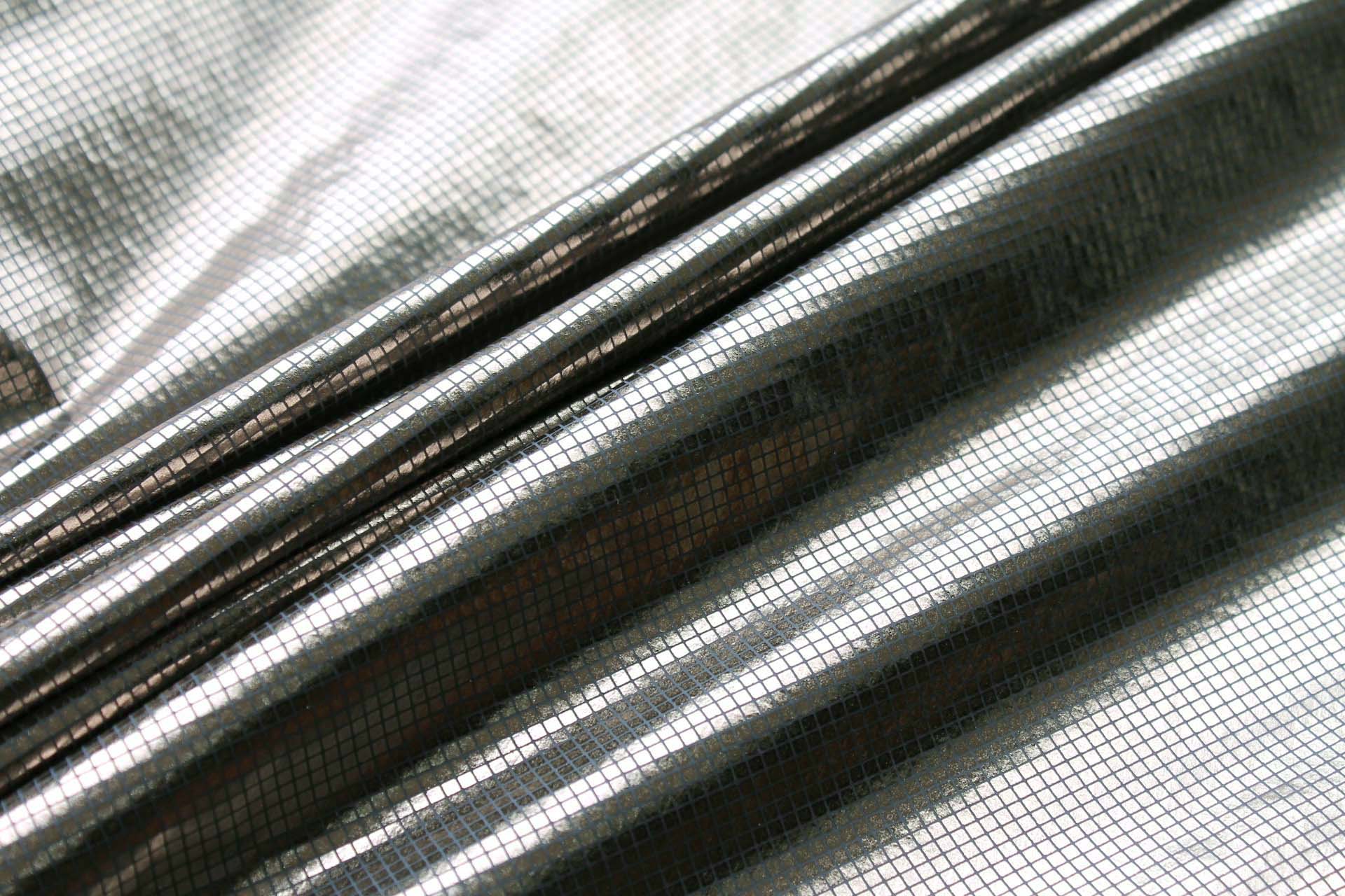 Foil Printed Polyamide - Off Gold fabric, image 4 of 5
