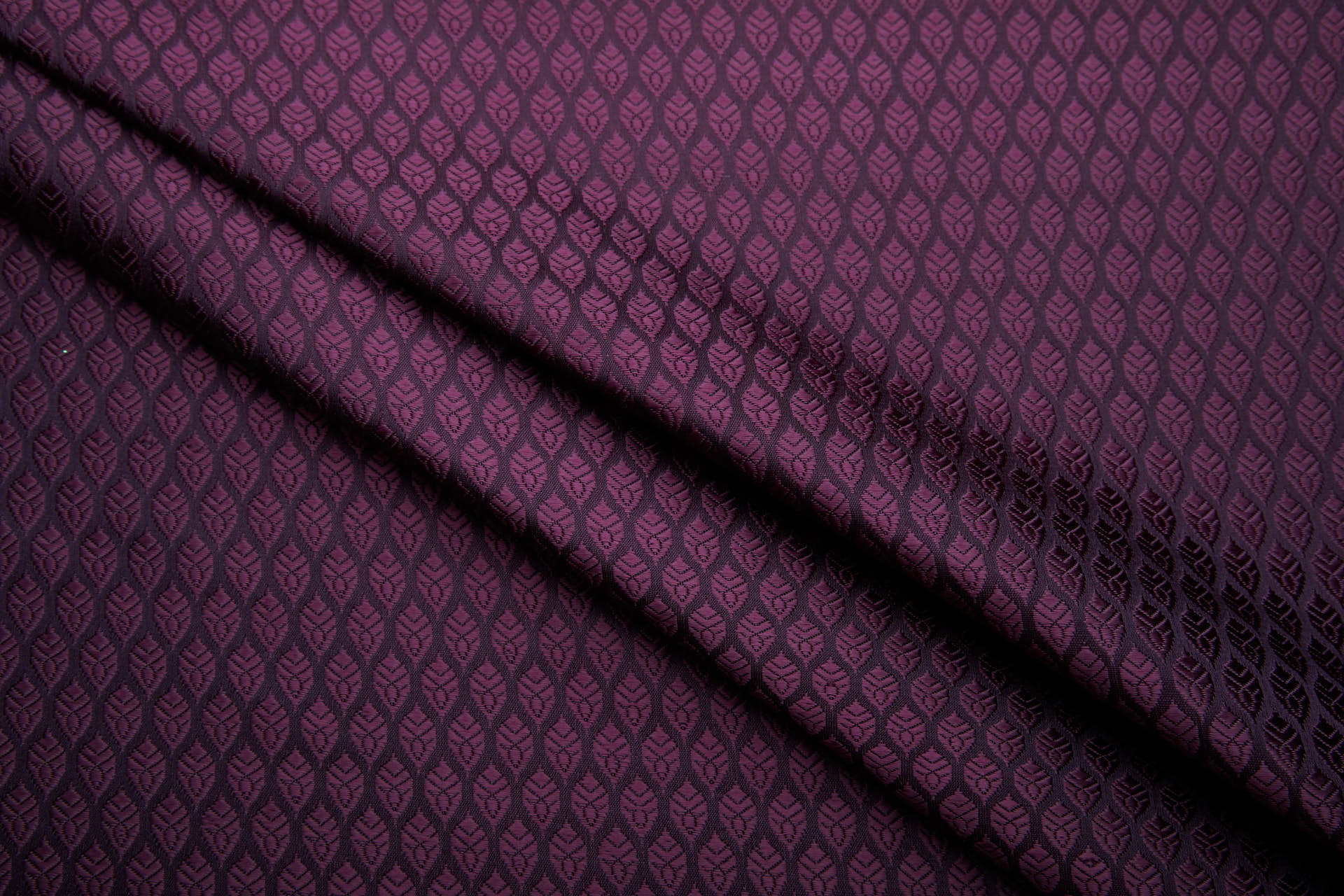 Banaras Brocade - Dark Plum / Dark Plum Leaves fabric, image 4 of 9
