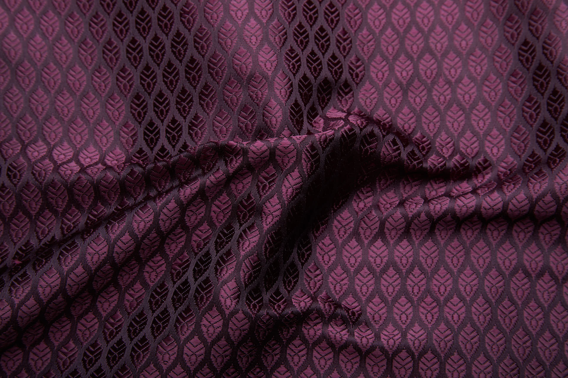 Banaras Brocade - Dark Plum / Dark Plum Leaves fabric, image 2 of 9