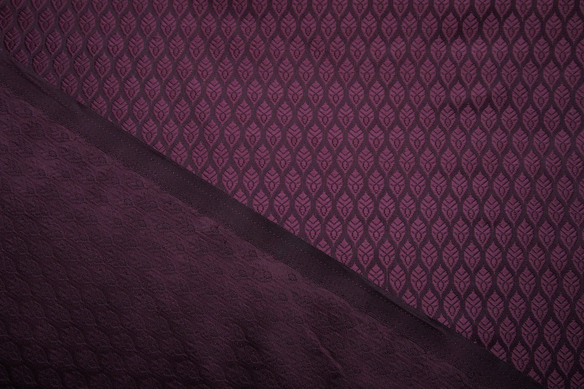 Banaras Brocade - Dark Plum / Dark Plum Leaves fabric, image 5 of 9
