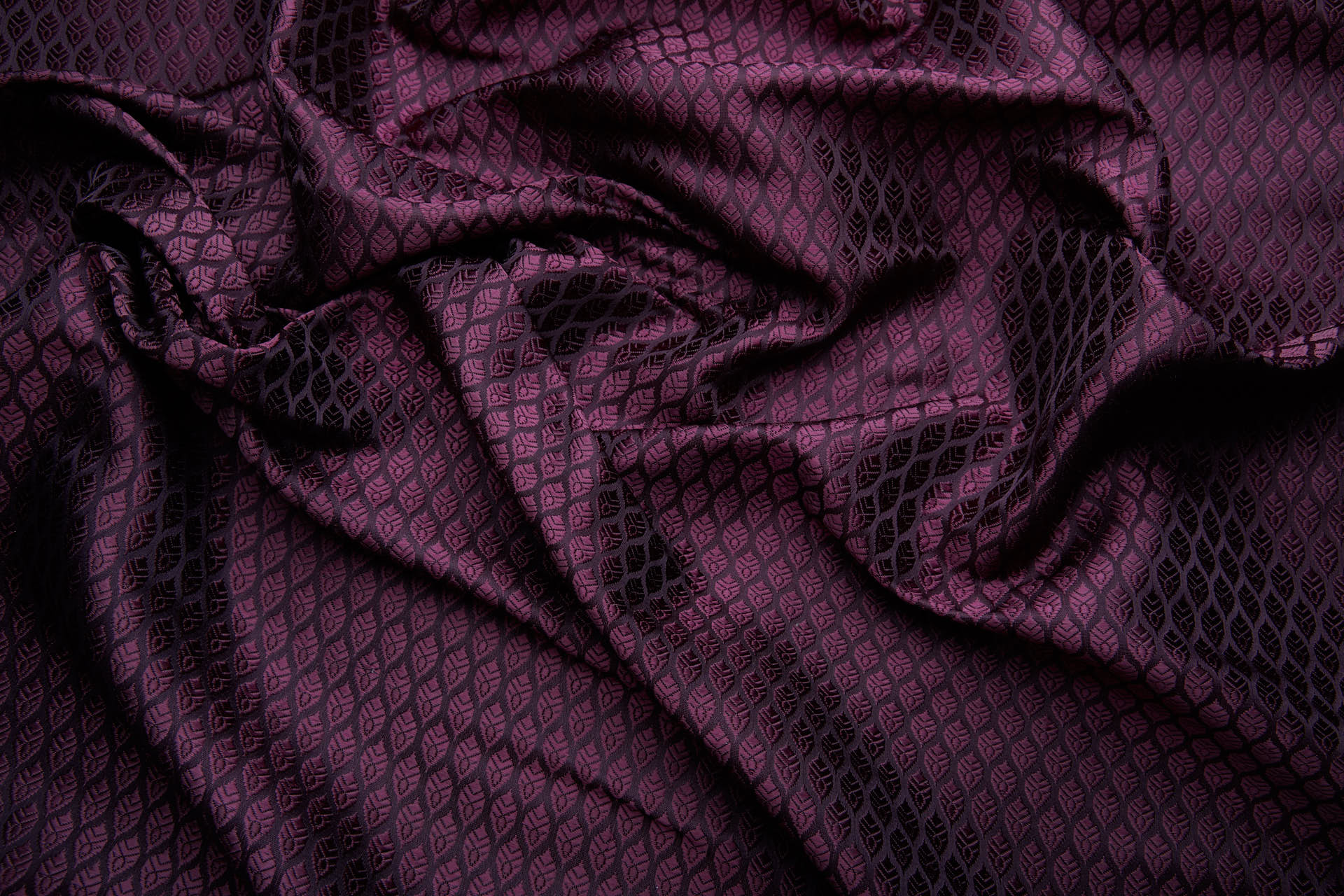 Banaras Brocade - Dark Plum / Dark Plum Leaves fabric, image 6 of 9