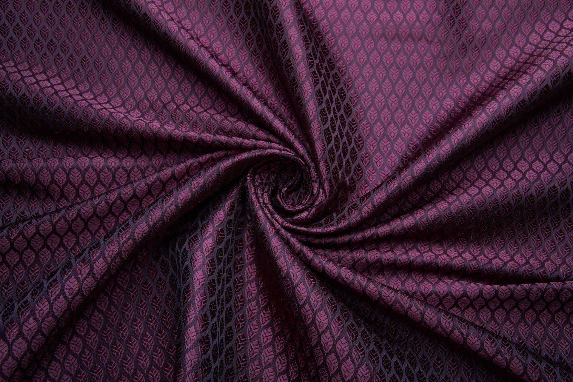 Banaras Brocade - Dark Plum / Dark Plum Leaves fabric, image 3 of 9