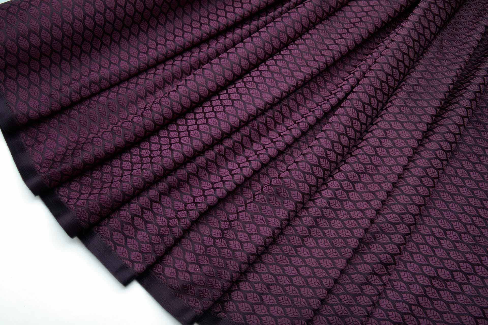 Banaras Brocade - Dark Plum / Dark Plum Leaves fabric, image 9 of 9