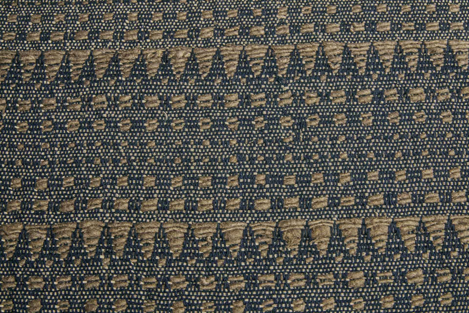 Chunky Hand Woven Silk / Cotton - Brown / Black fabric, image 10 of 10