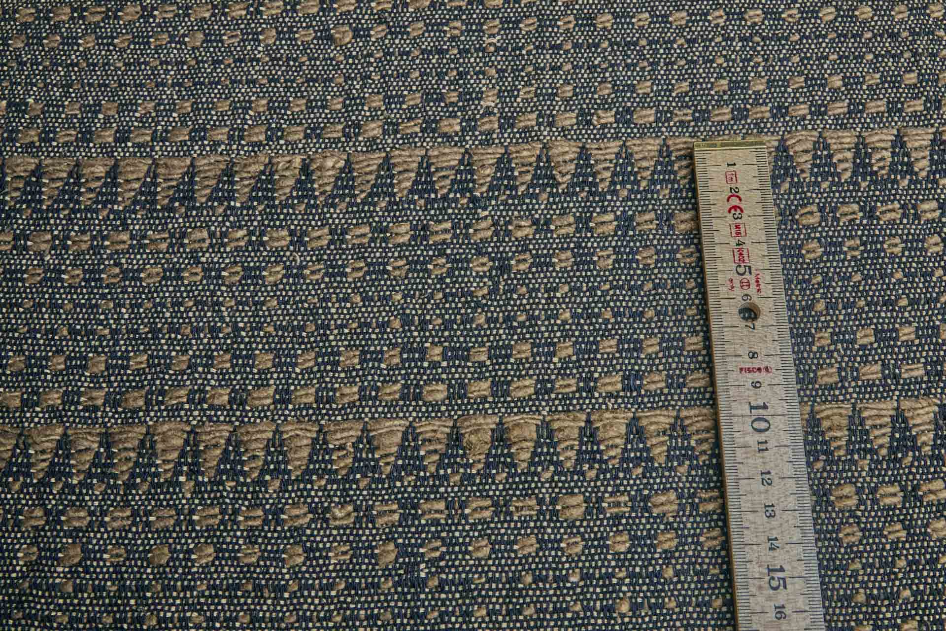 Chunky Hand Woven Silk / Cotton - Brown / Black fabric, image 4 of 10