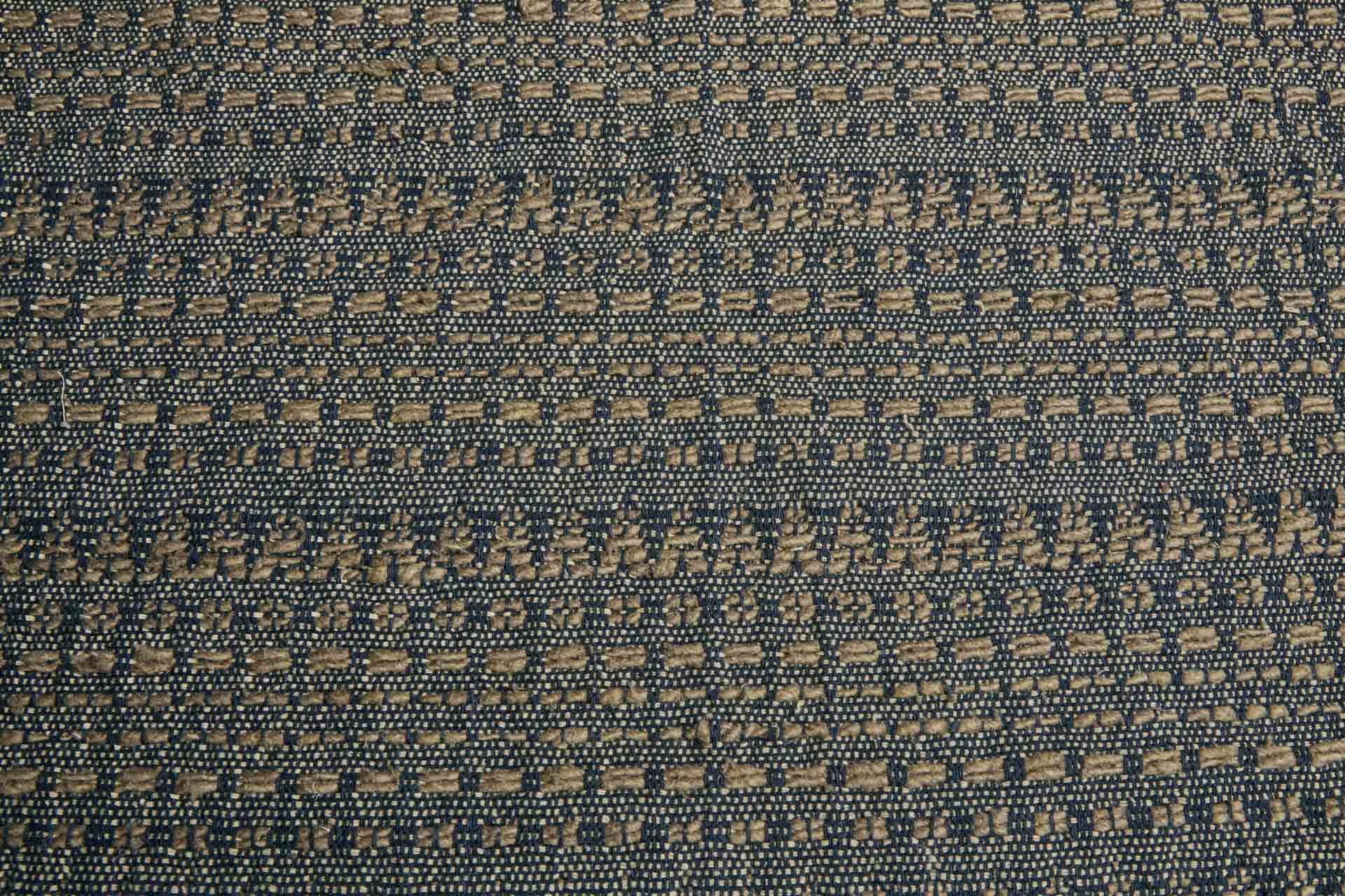 Chunky Hand Woven Silk / Cotton - Brown / Black fabric, image 9 of 10