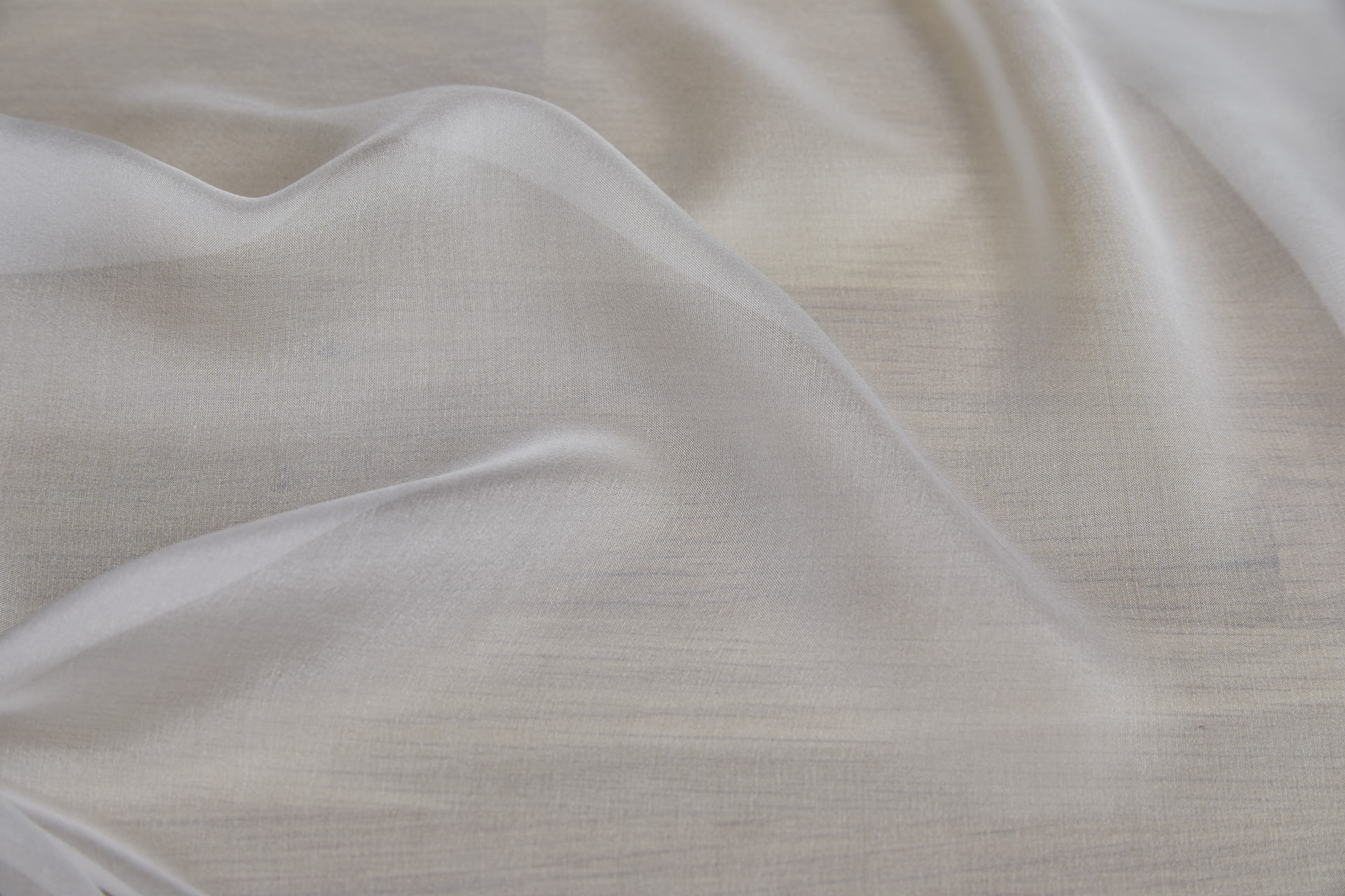 Ivory Silk Chiffon fabric, image 3 of 7