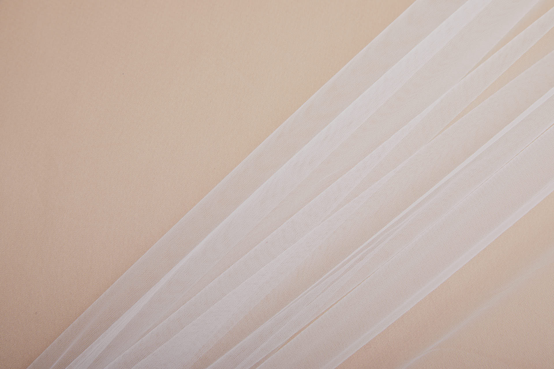 Super Sheer Fine "Invisible" Tulle - Ivory Non stretch fabric, image 5 of 5
