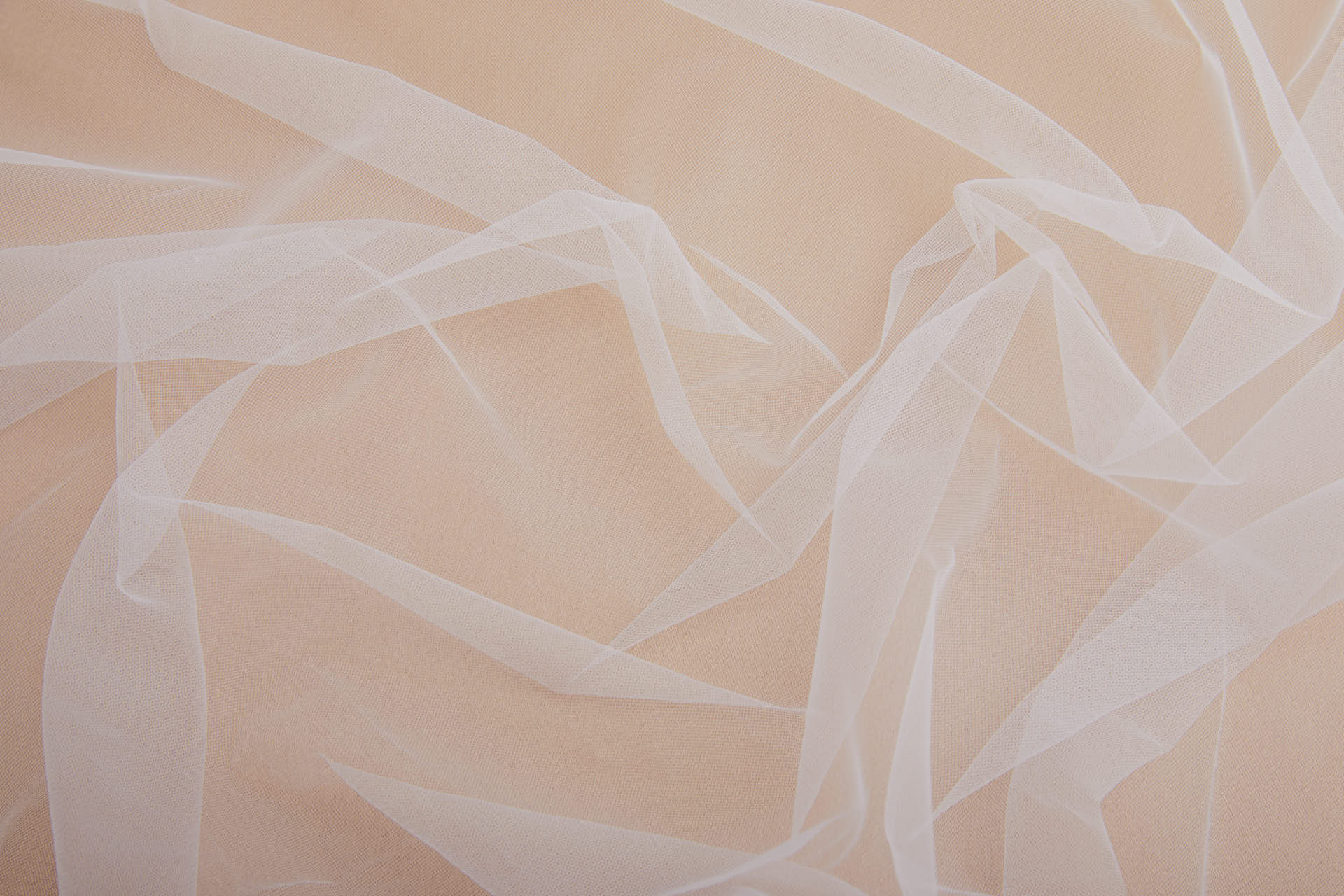 Super Sheer Fine "Invisible" Tulle - Ivory Non stretch fabric, image 2 of 5