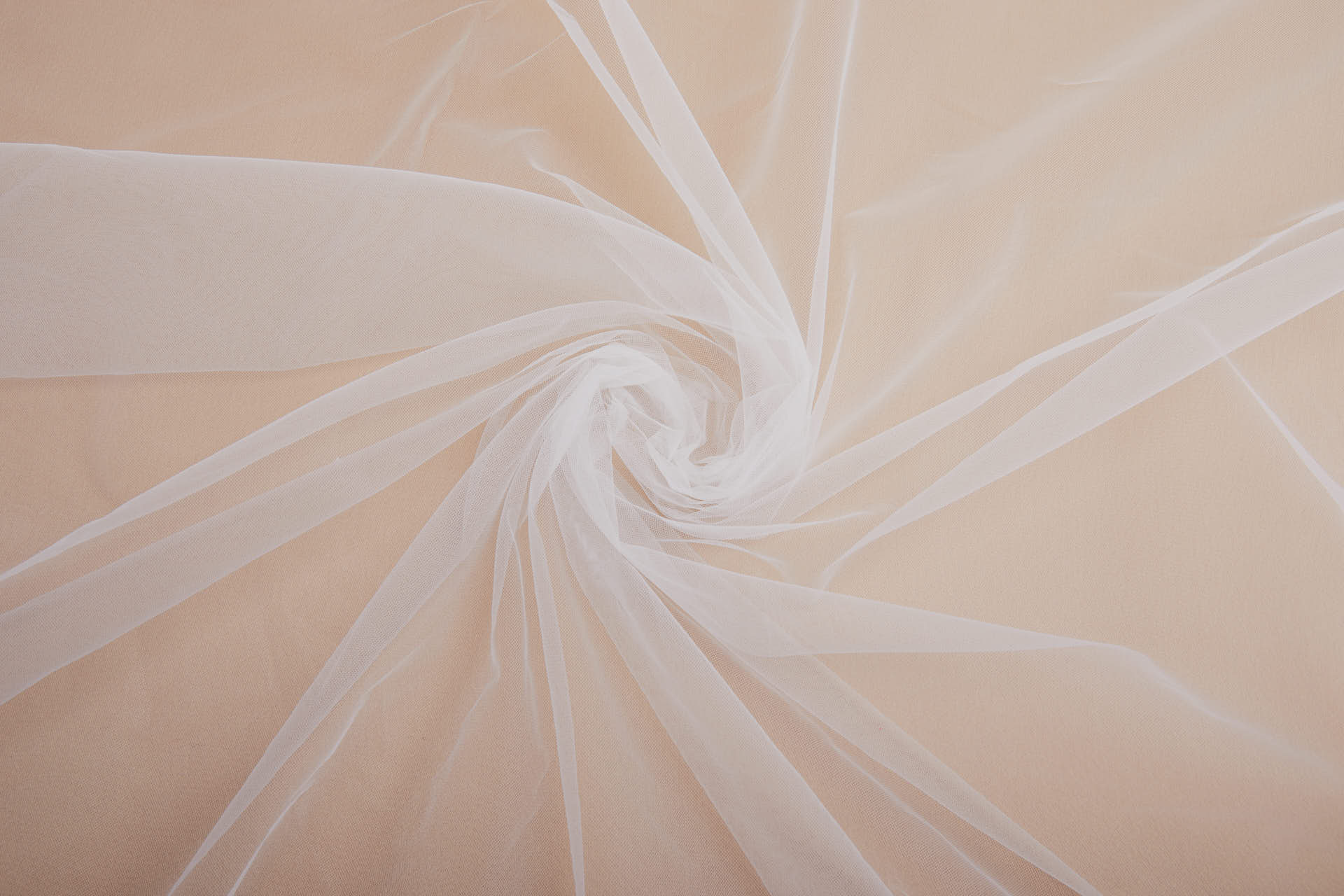 Super Sheer Fine "Invisible" Tulle - Ivory Non stretch fabric