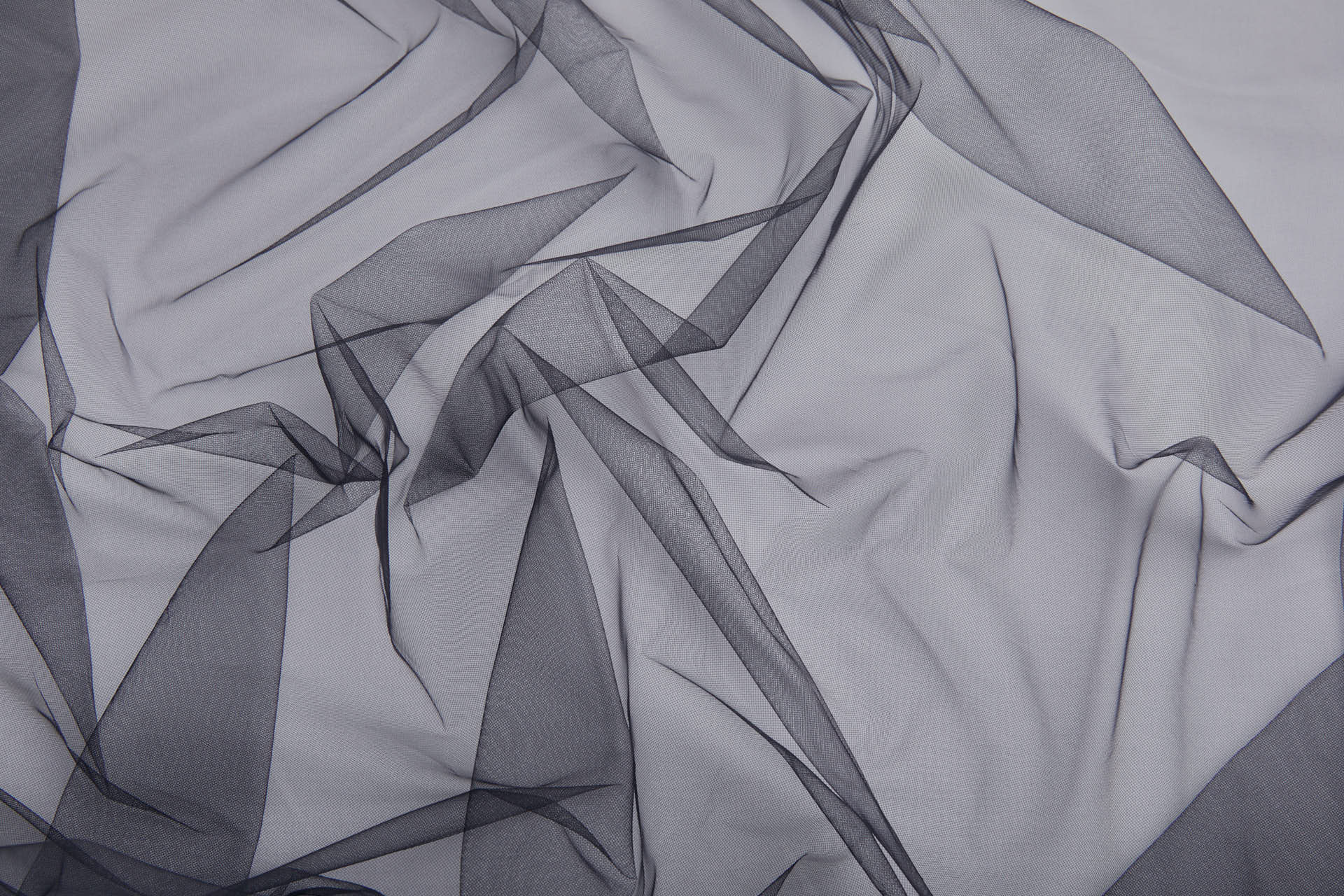 Super Sheer Fine "Invisible" Tulle - Black Non stretch fabric, image 10 of 10