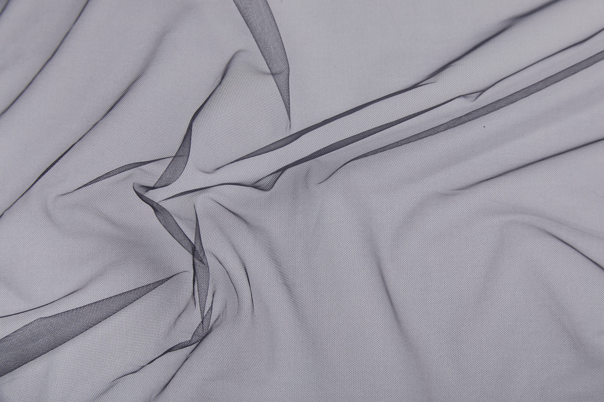 Super Sheer Fine "Invisible" Tulle - Black Non stretch fabric, image 6 of 10
