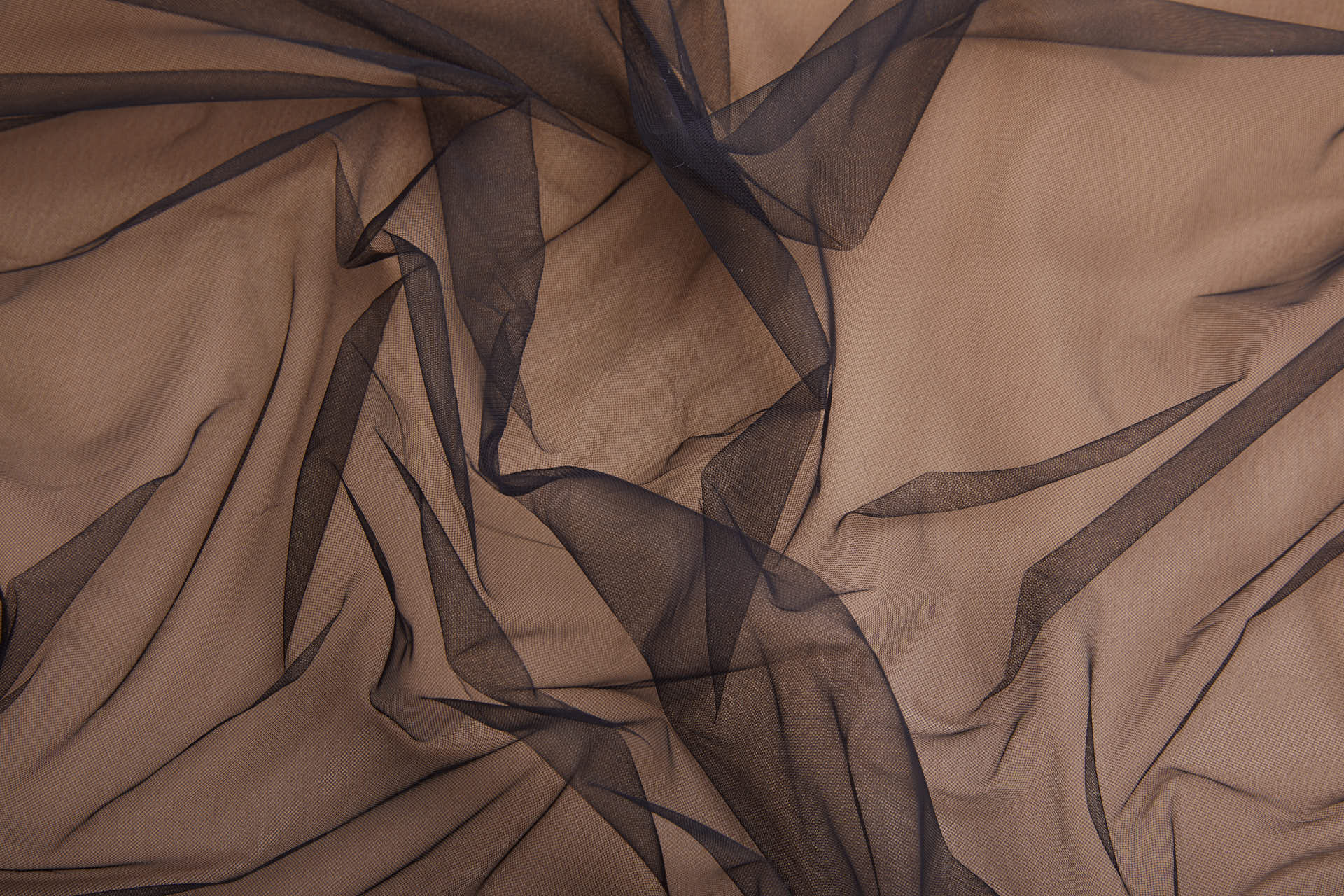 Super Sheer Fine "Invisible" Tulle - Black Non stretch fabric, image 7 of 10