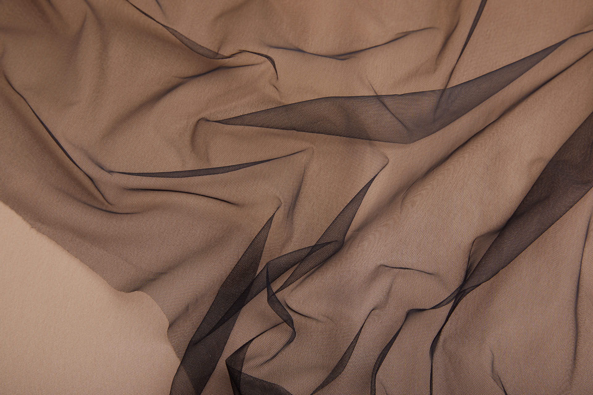 Super Sheer Fine "Invisible" Tulle - Black Non stretch fabric, image 2 of 10