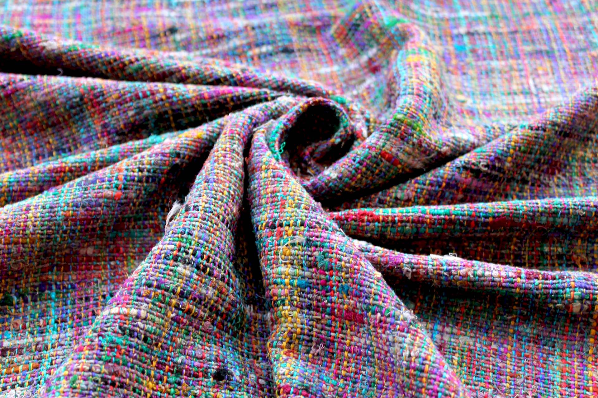 Chunky Silk Matka - Multi Coloured fabric, image 4 of 8