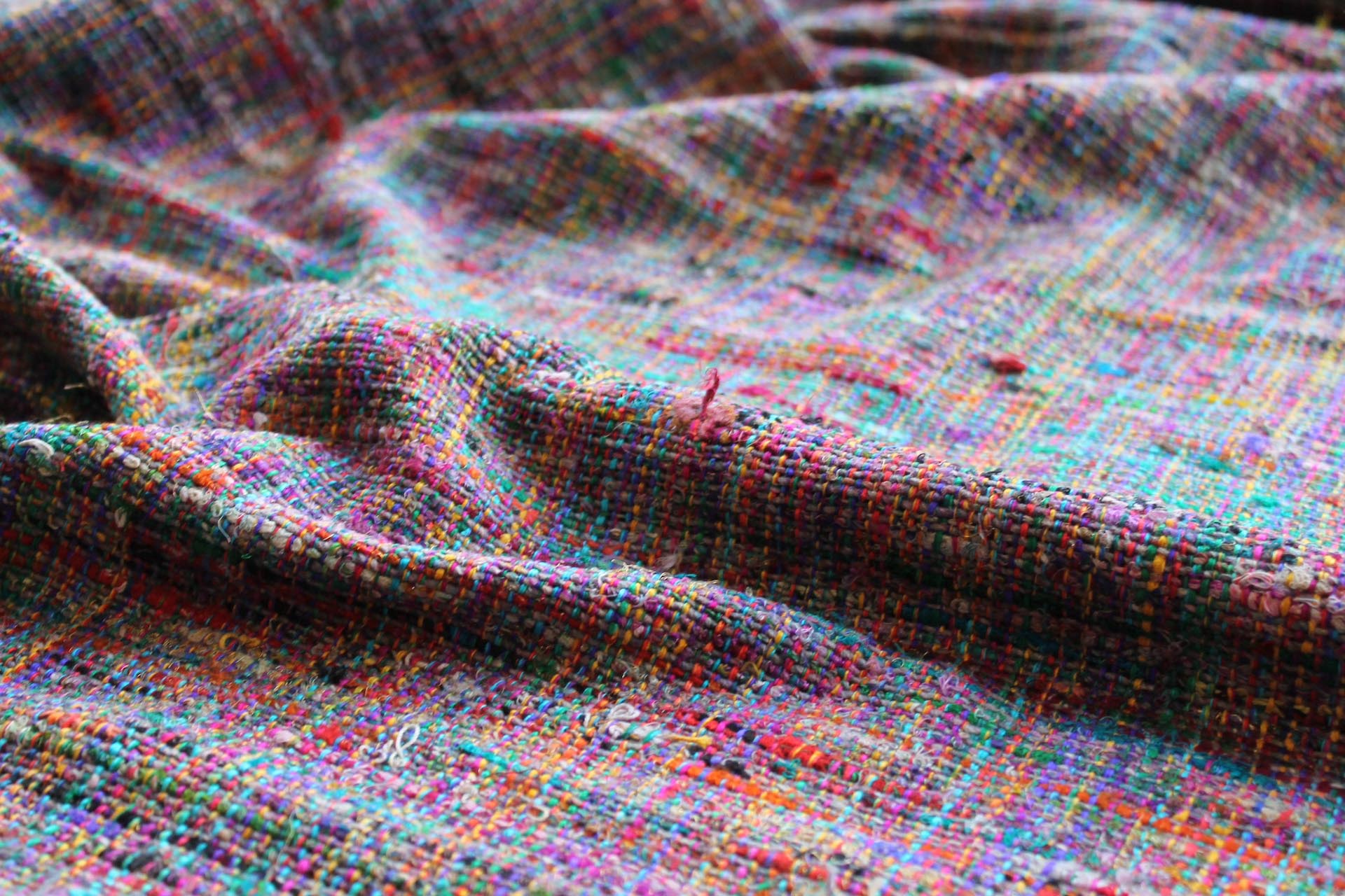 Chunky Silk Matka - Multi Coloured fabric, image 7 of 8