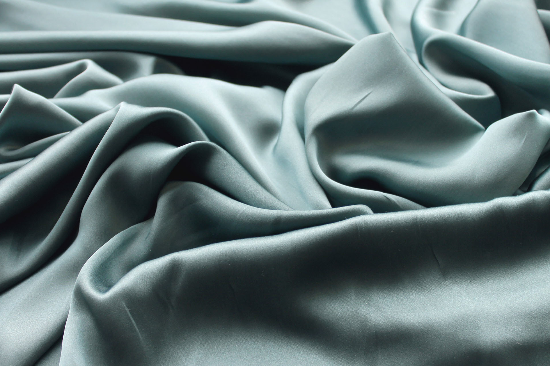 Viridian Green Silk Satin - 135cm wide fabric, image 2 of 5