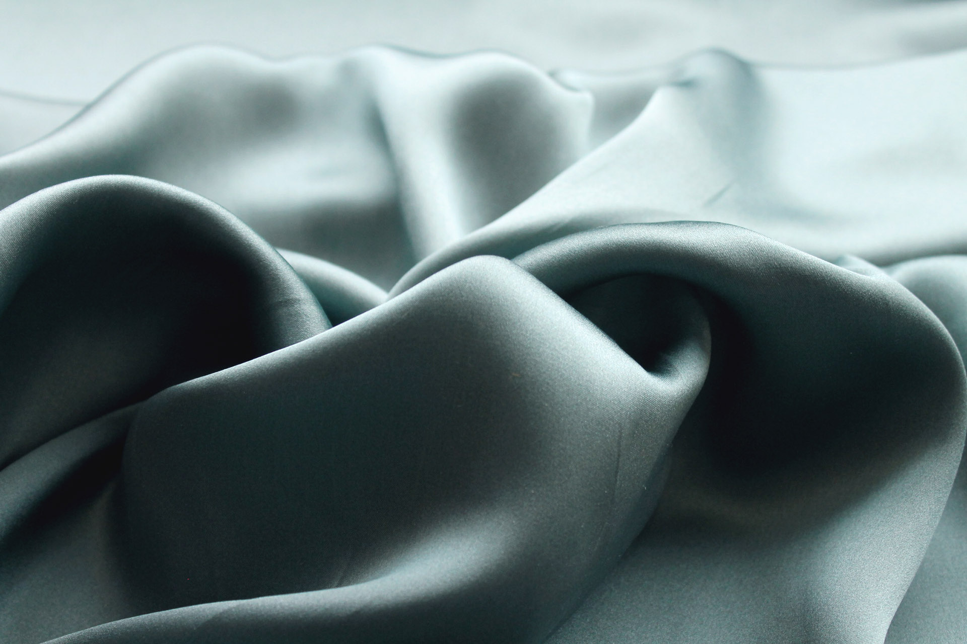 Viridian Green Silk Satin - 135cm wide fabric