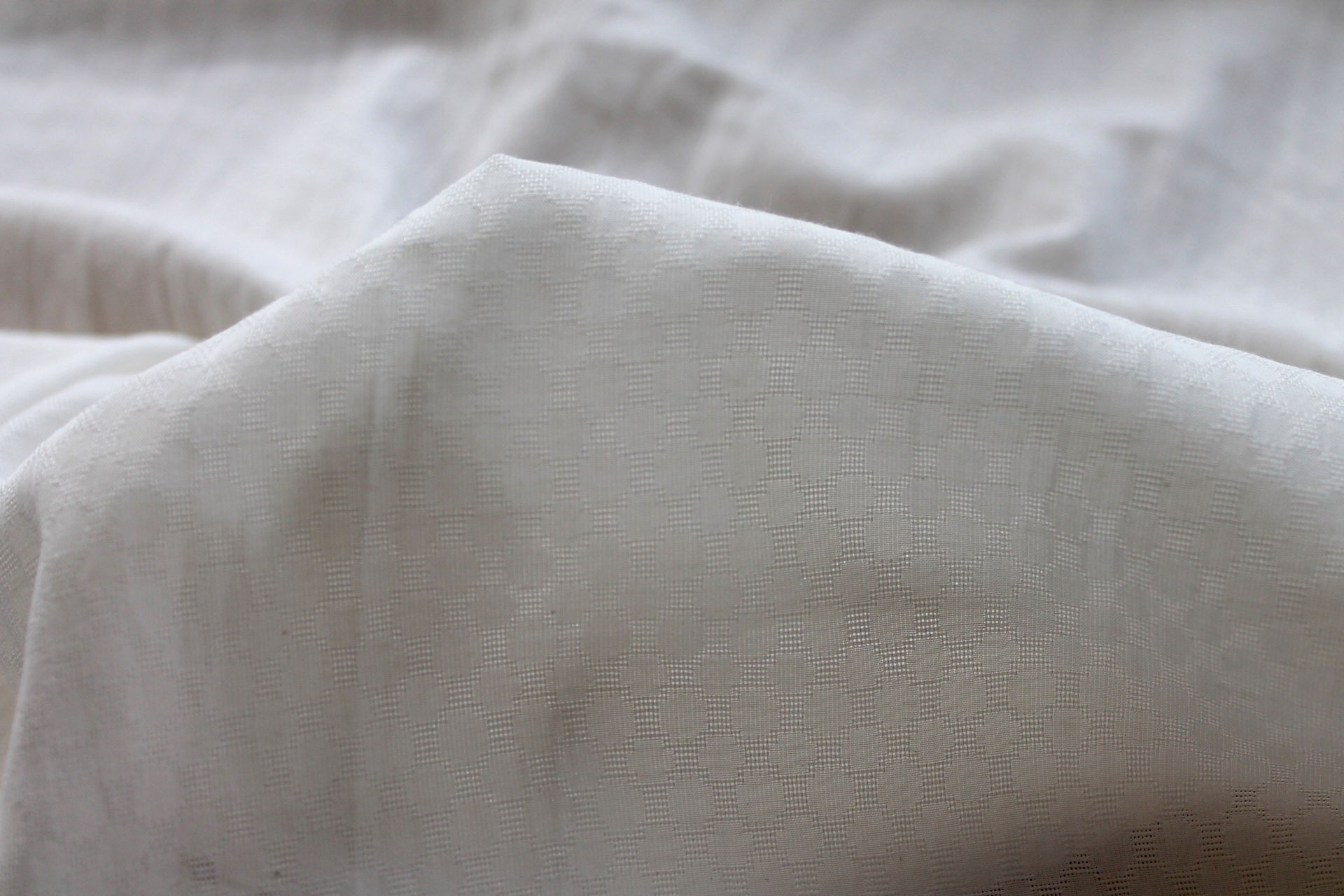 Eucalyptus Fibre Textured Spot Weave in Ivory fabric, image 2 of 5