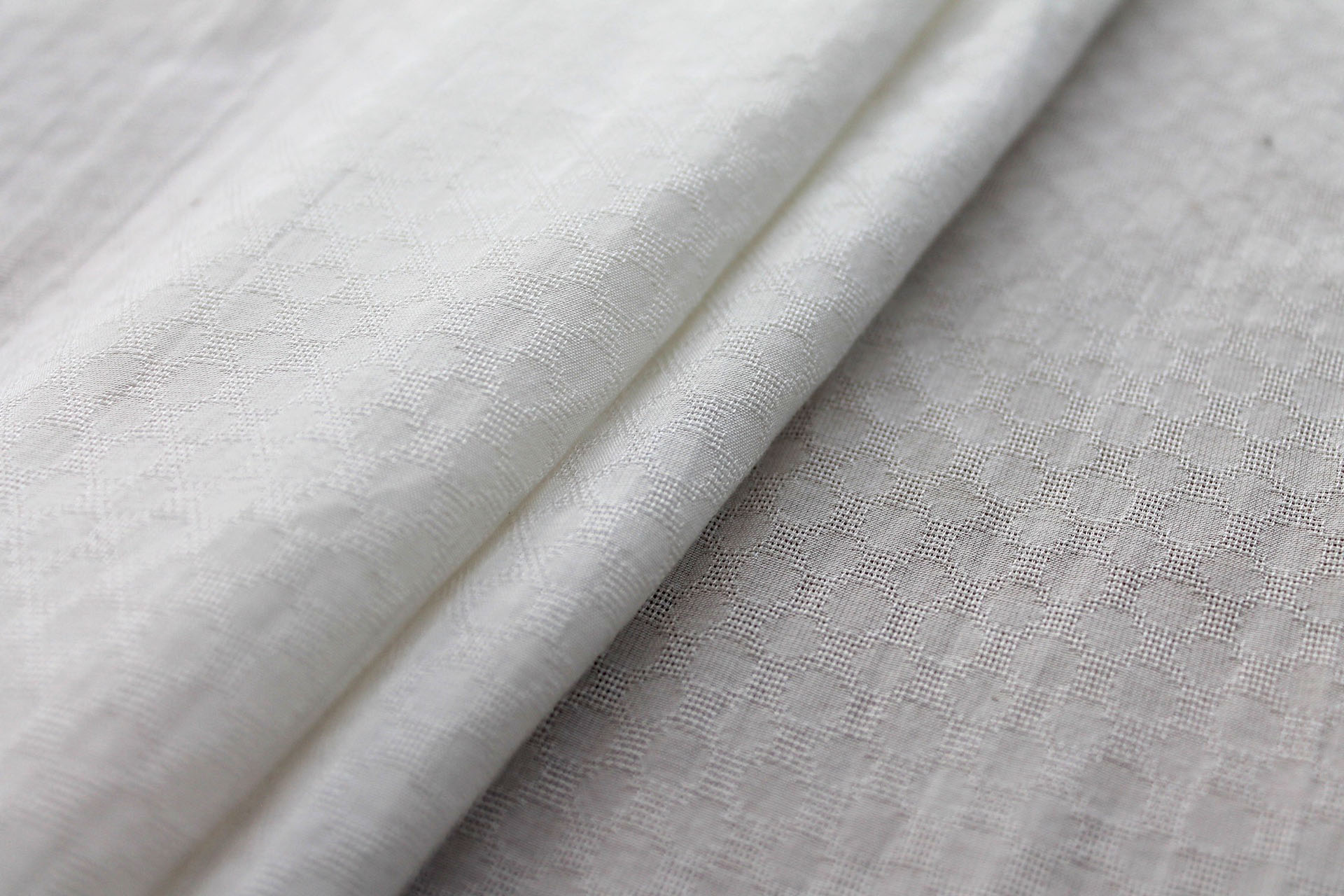 Eucalyptus Fibre Textured Spot Weave in Ivory fabric, image 4 of 5