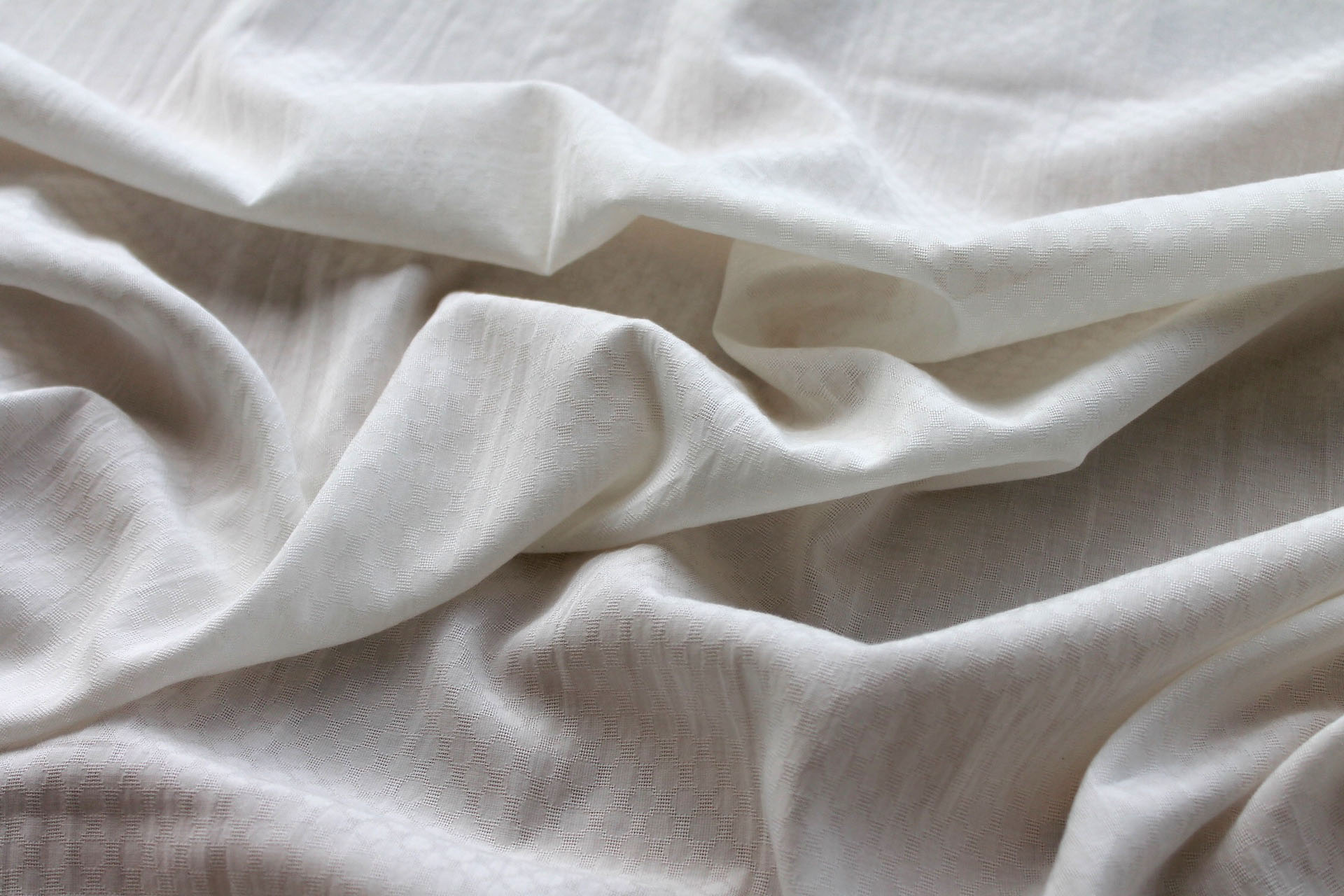 Eucalyptus Fibre Textured Spot Weave in Ivory fabric, image 5 of 5