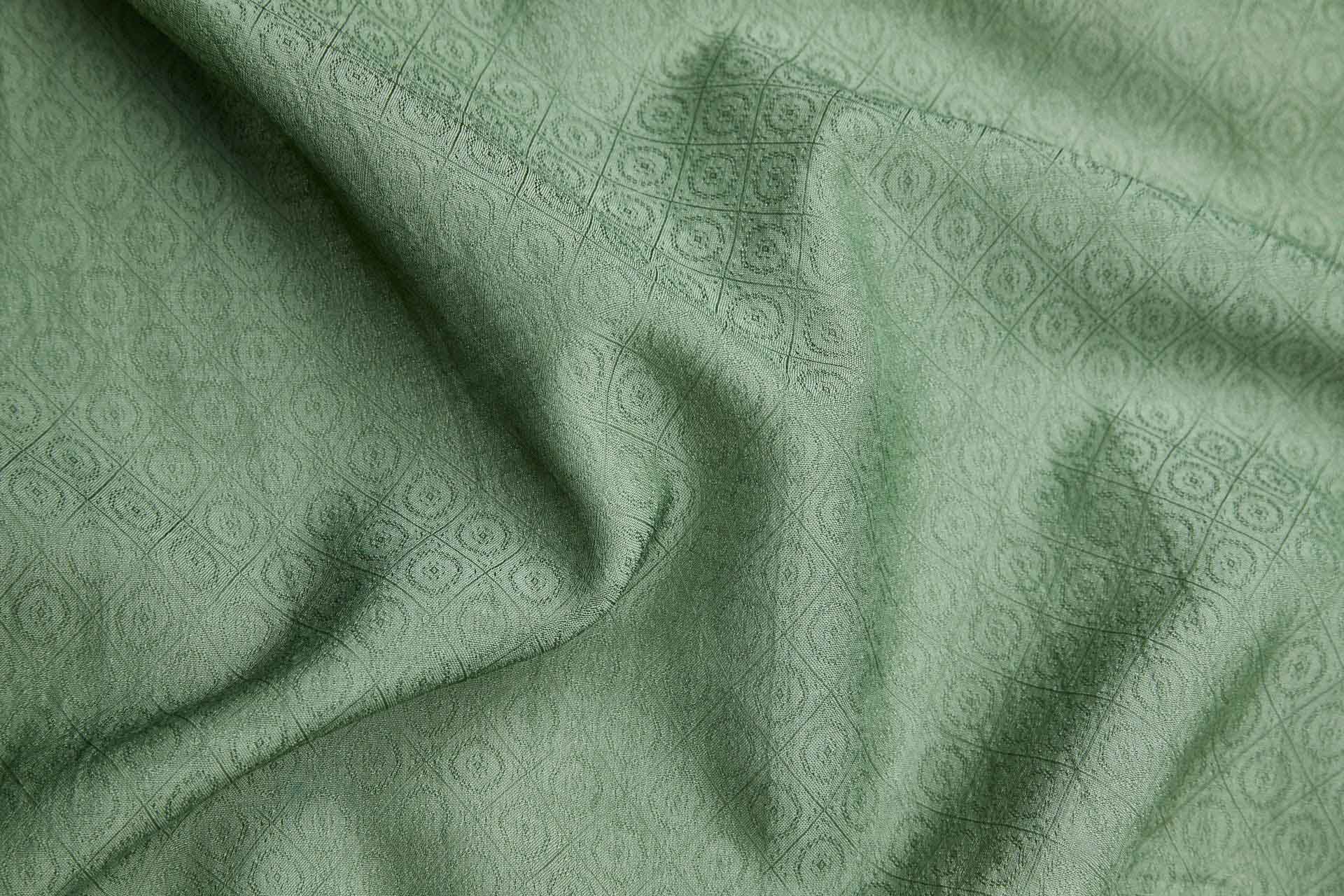 Corn Plant Fibre Ornate Trellis Weave in Ivory fabric, image 5 of 5