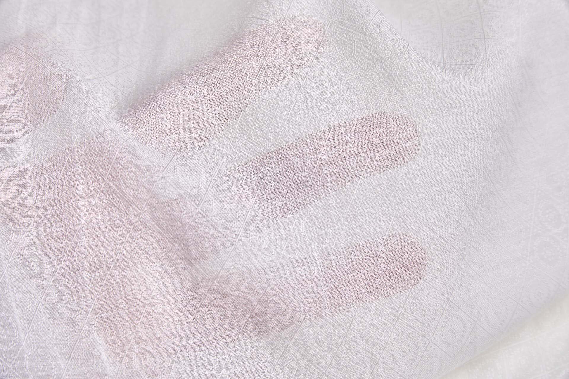 Corn Plant Fibre Ornate Trellis Weave in Ivory fabric, image 4 of 5