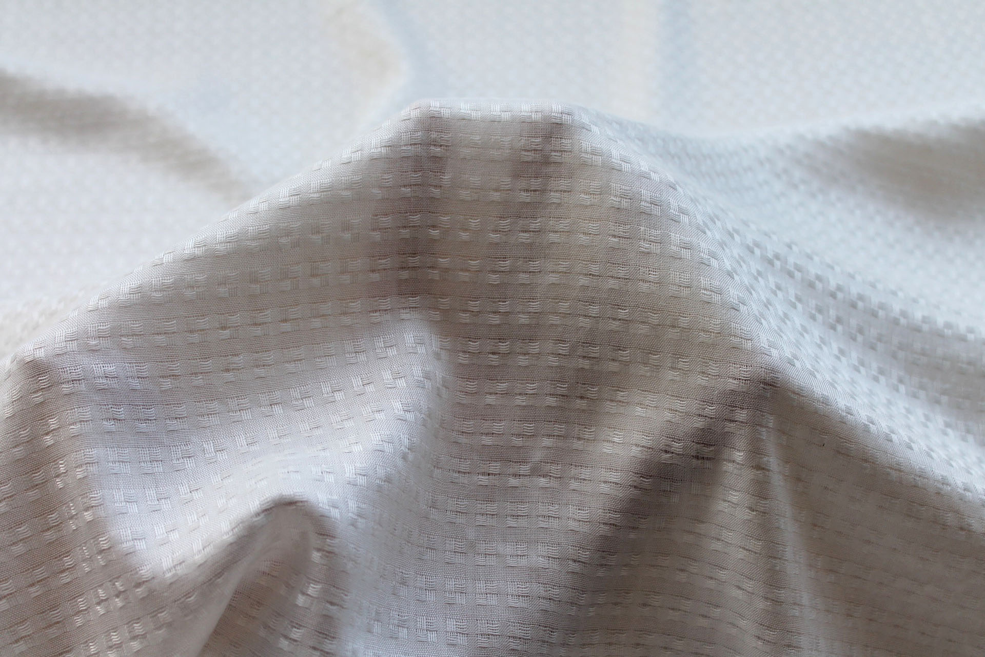 Sugar Cane Fibre Textured Square Weave in Ivory fabric, image 4 of 6