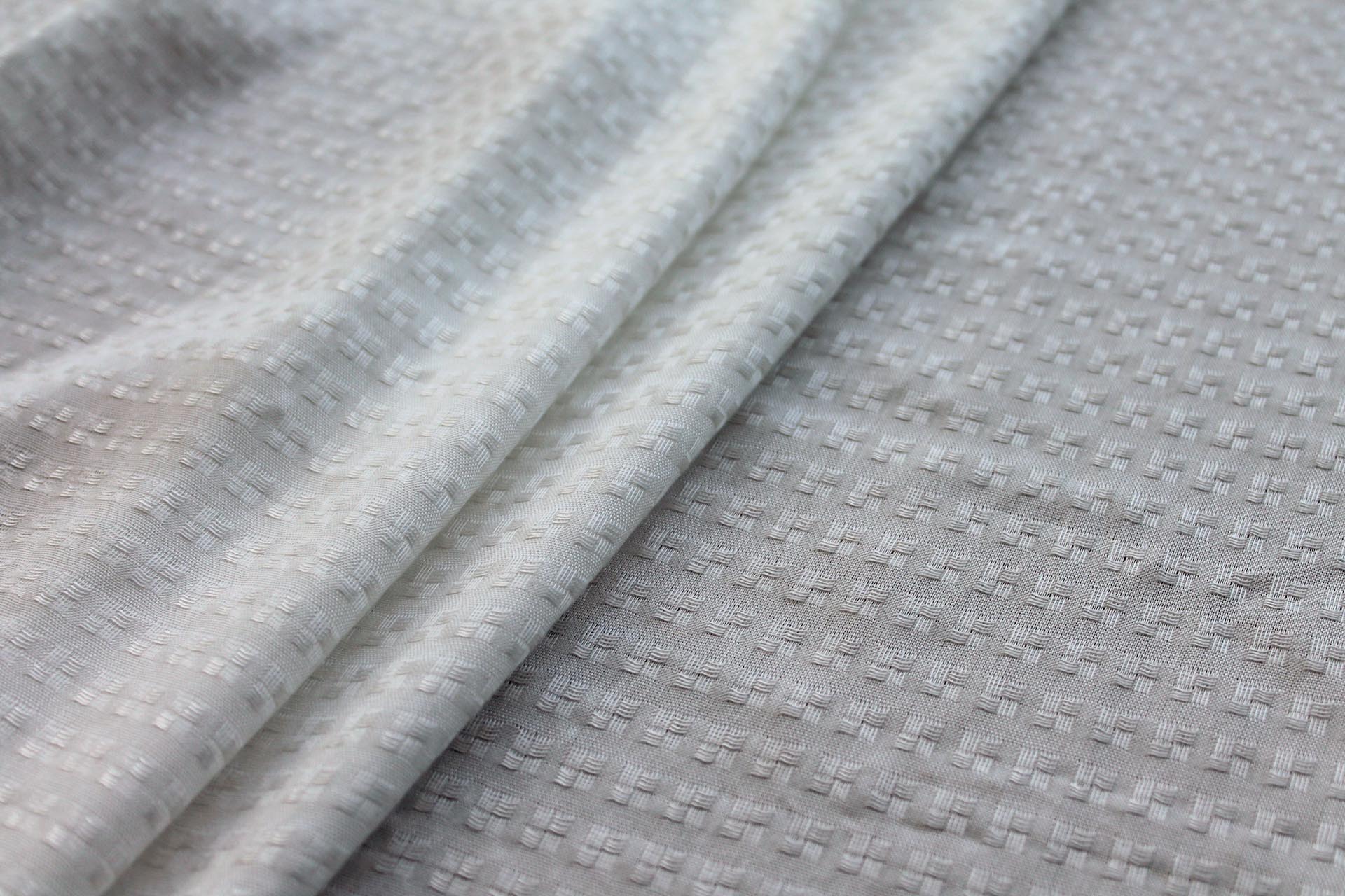 Sugar Cane Fibre Textured Square Weave in Ivory fabric, image 5 of 6