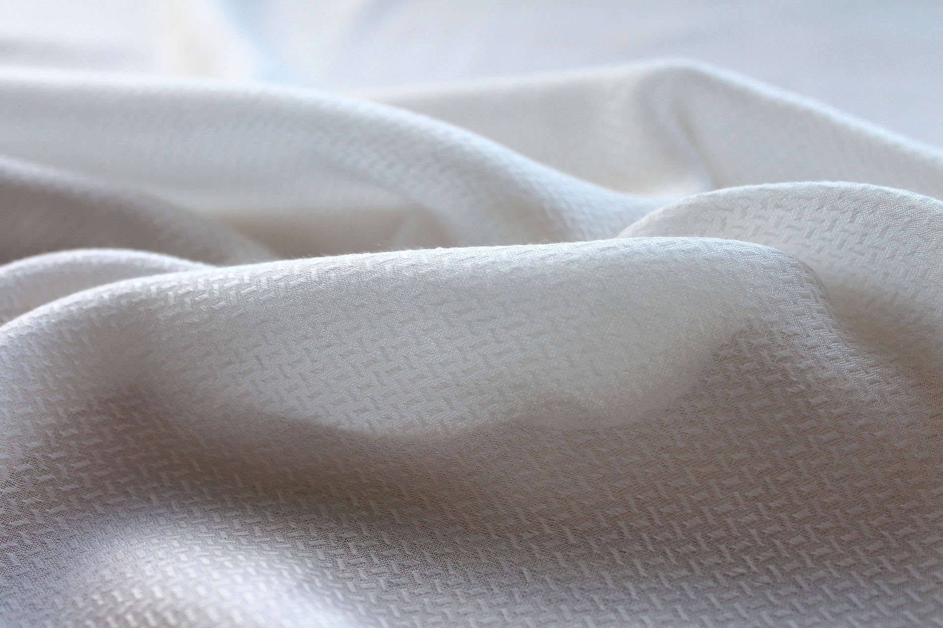 Aloe Vera Fibre Dobby Basket Weave in Ivory fabric, image 4 of 5
