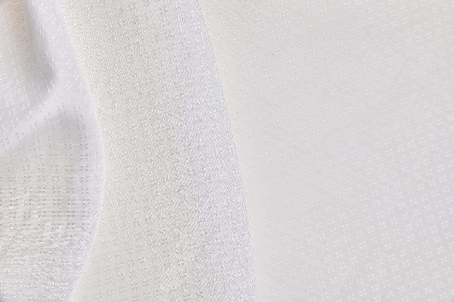 Aloe Vera Fibre Tiny Diamond Weave in Ivory fabric, image 2 of 6