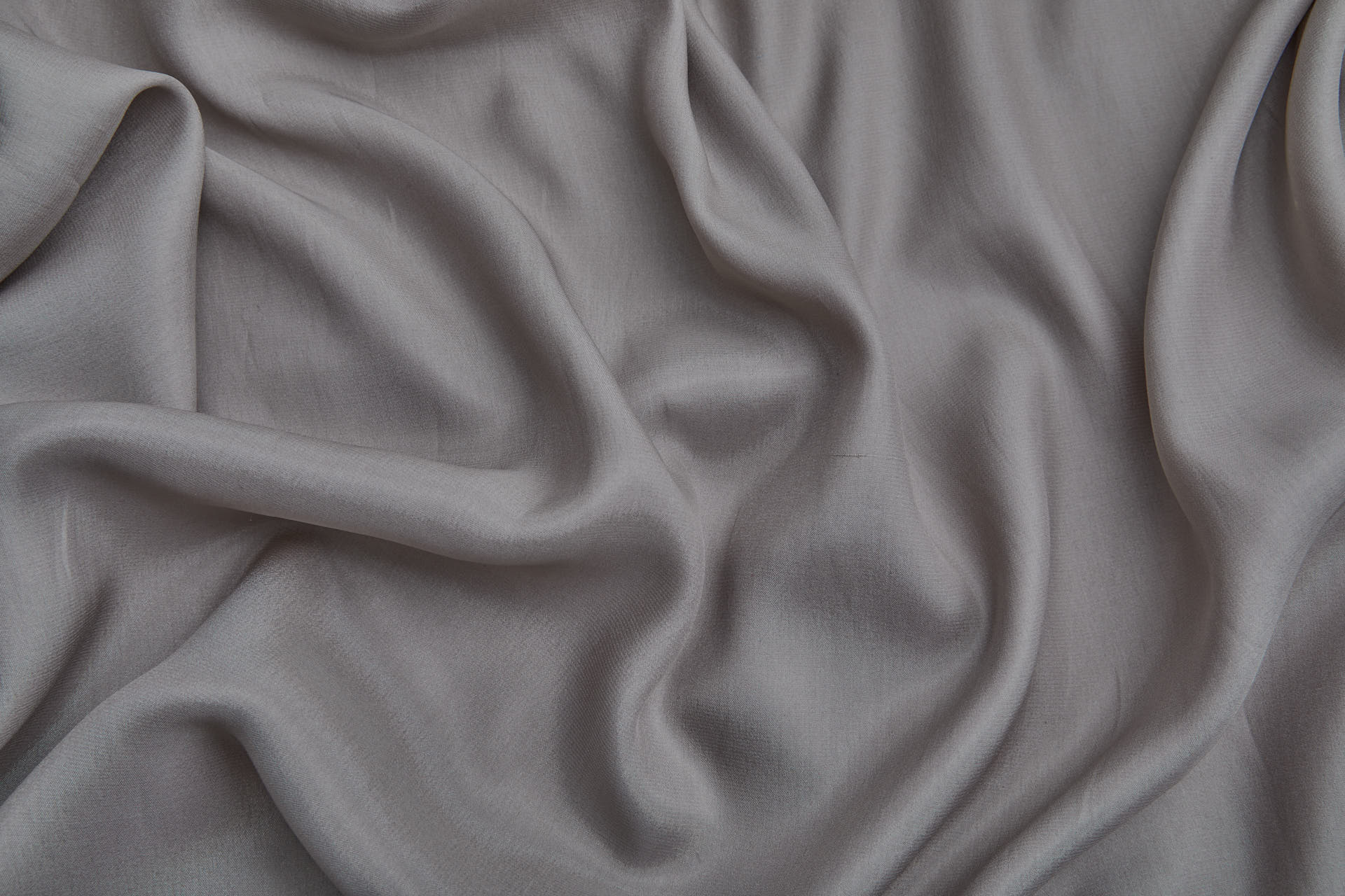 Lighter Weight Putty Grey Silk Satin - 140cm wide fabric, image 4 of 7
