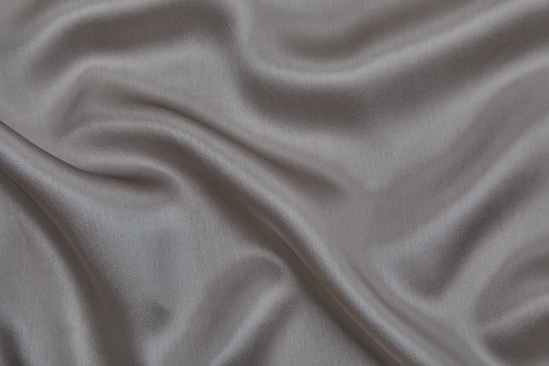 Lighter Weight Putty Grey Silk Satin - 140cm wide fabric, image 6 of 7