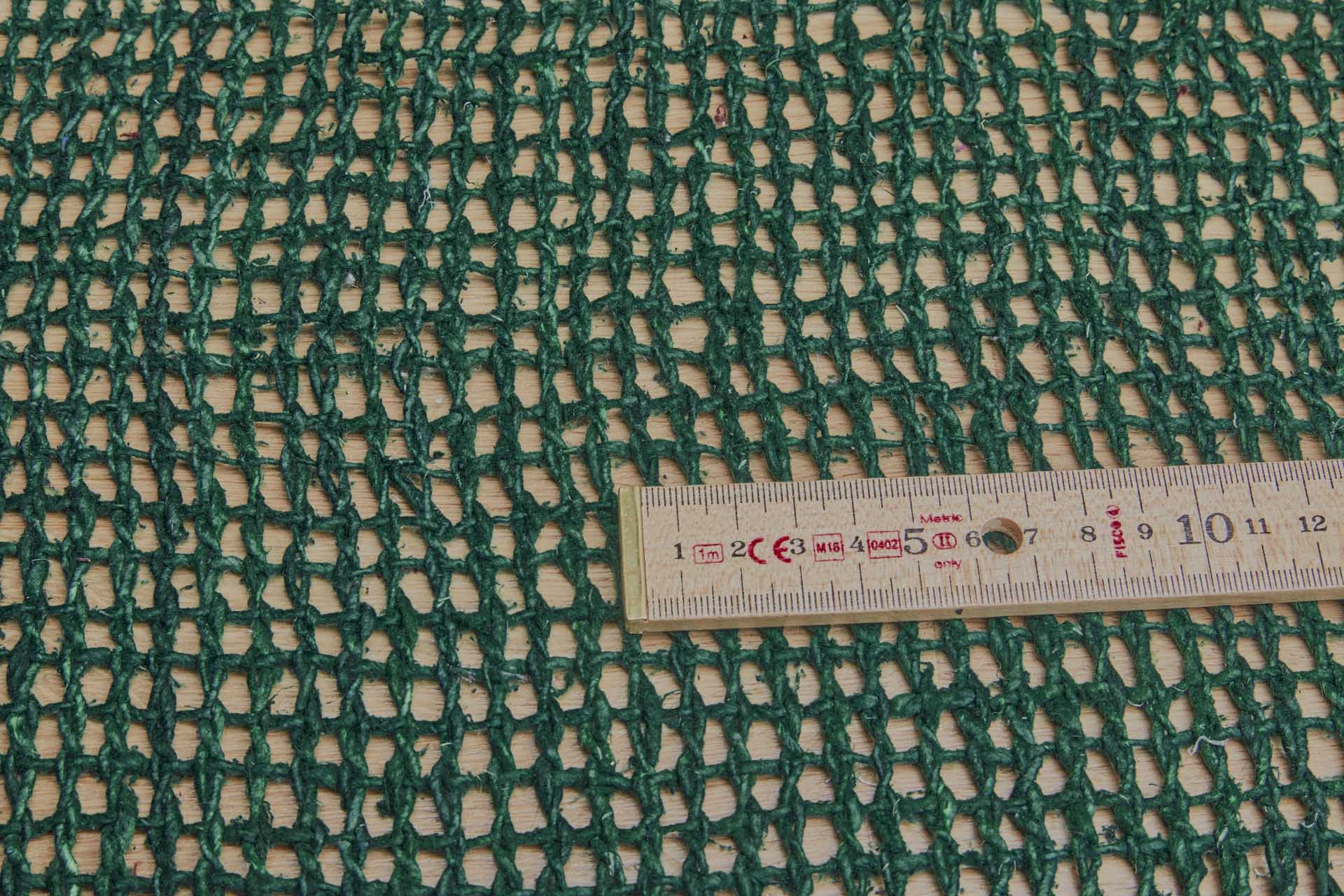 Open Weave Chunky Raw Silk - Deep Green fabric, image 2 of 7