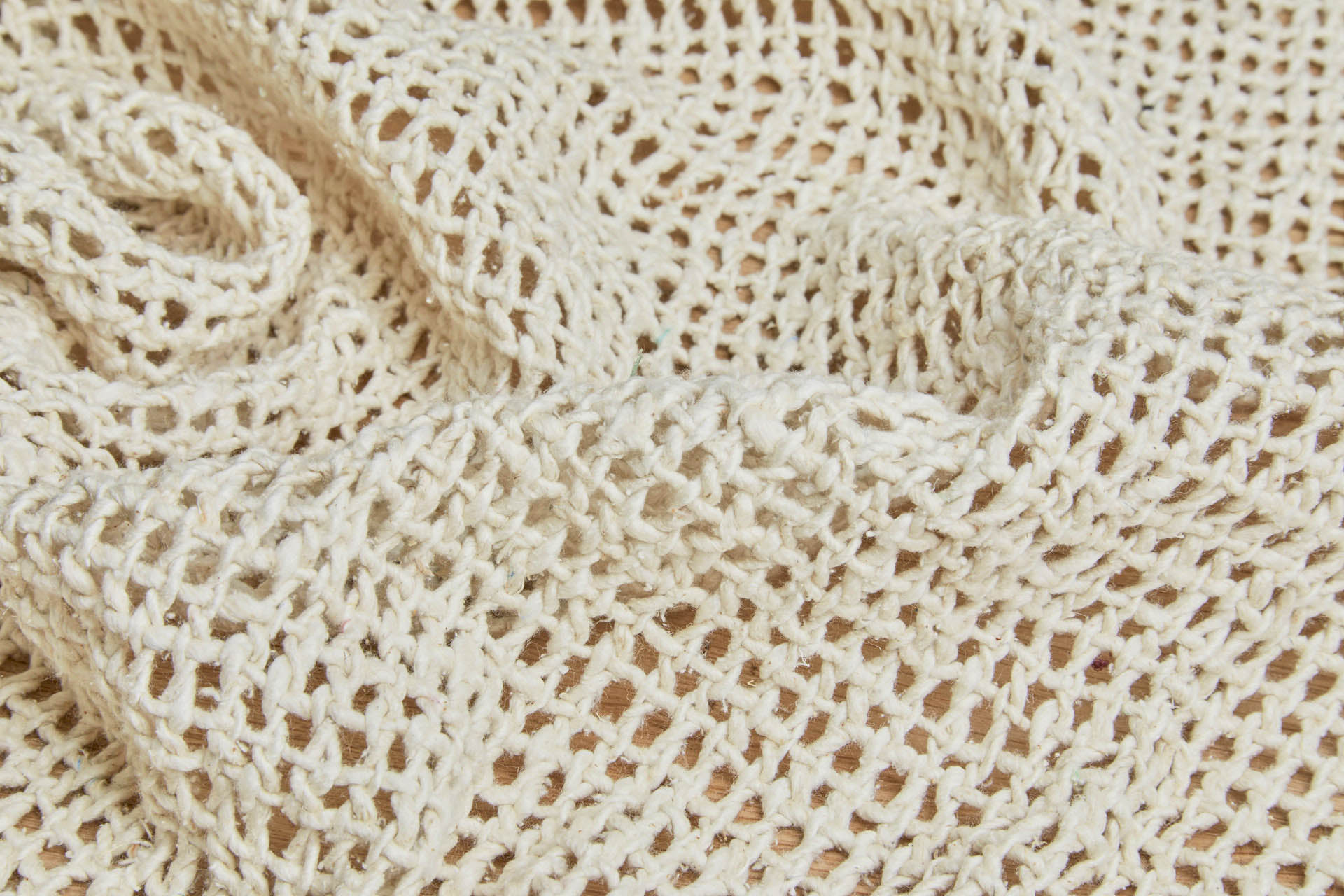Open Weave Chunky Raw Silk - Off White - Ecru fabric, image 4 of 8