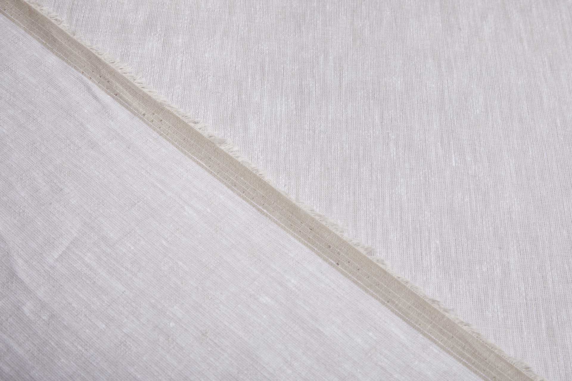 Delicate Linen Dobby Jaquard - Off White and Natural fabric, image 5 of 7
