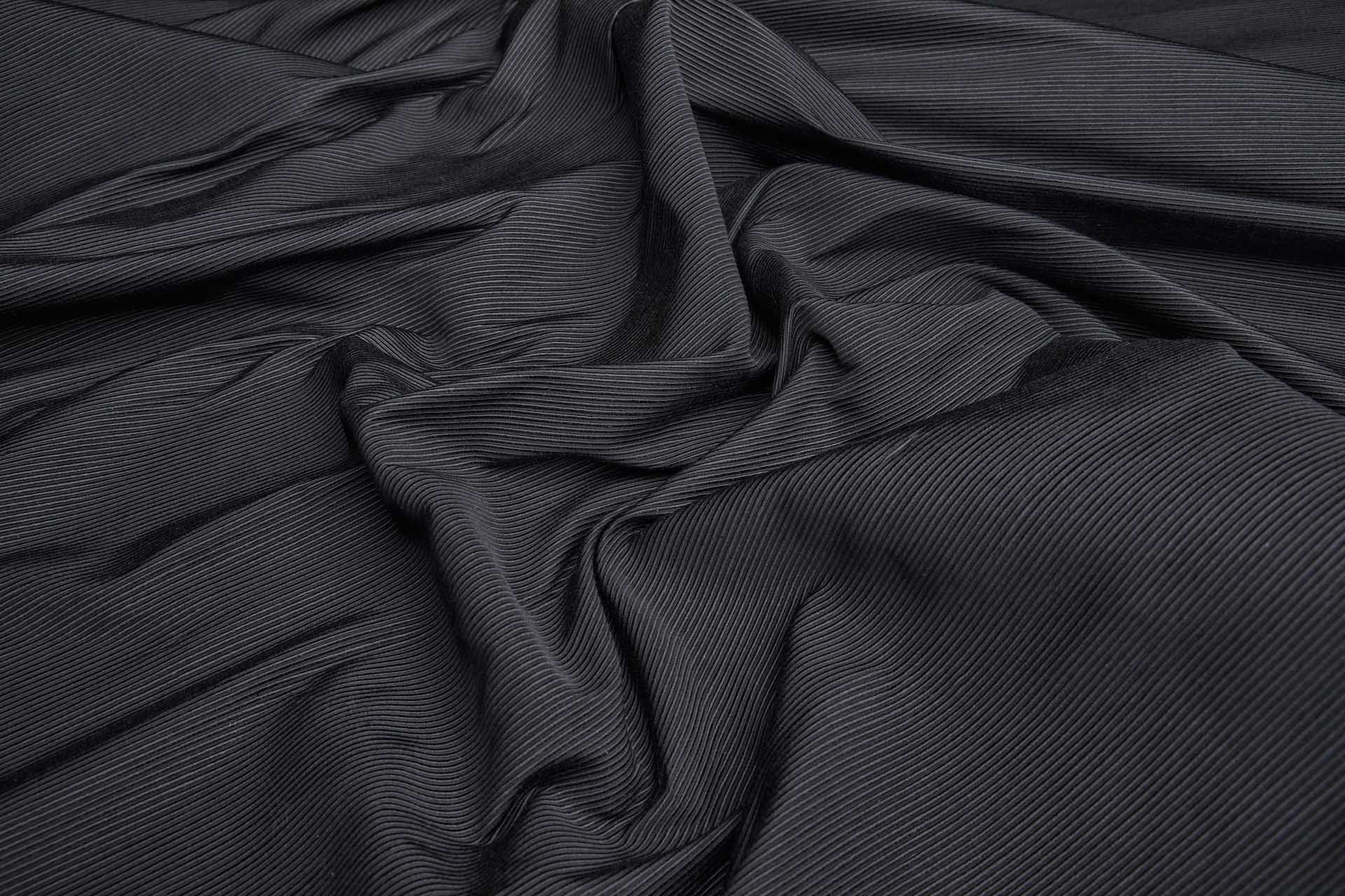 Silk Ottoman - Black fabric, image 3 of 7
