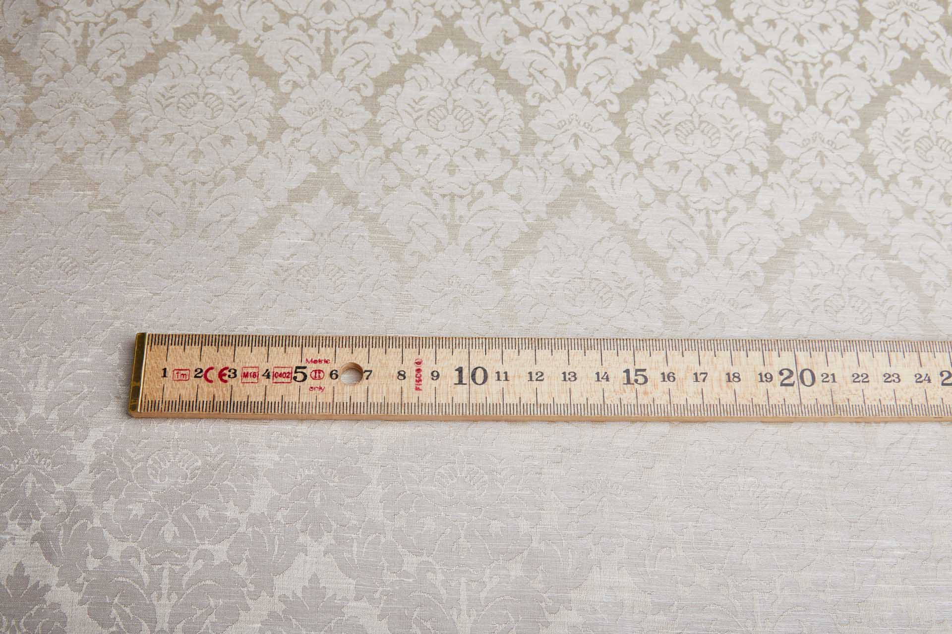 Regency Jacquard in Cream Silk and Linen fabric, image 9 of 9