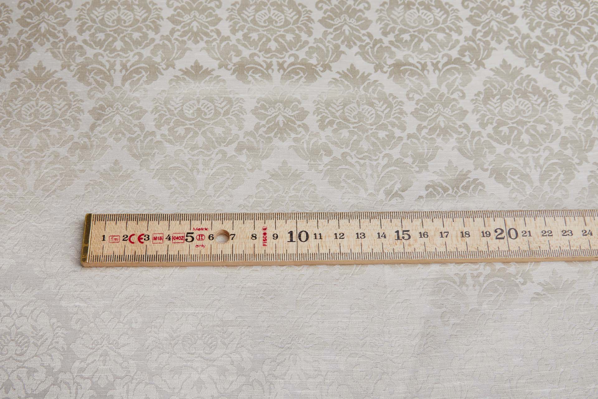 Regency Jacquard in Cream Silk and Linen fabric, image 5 of 9