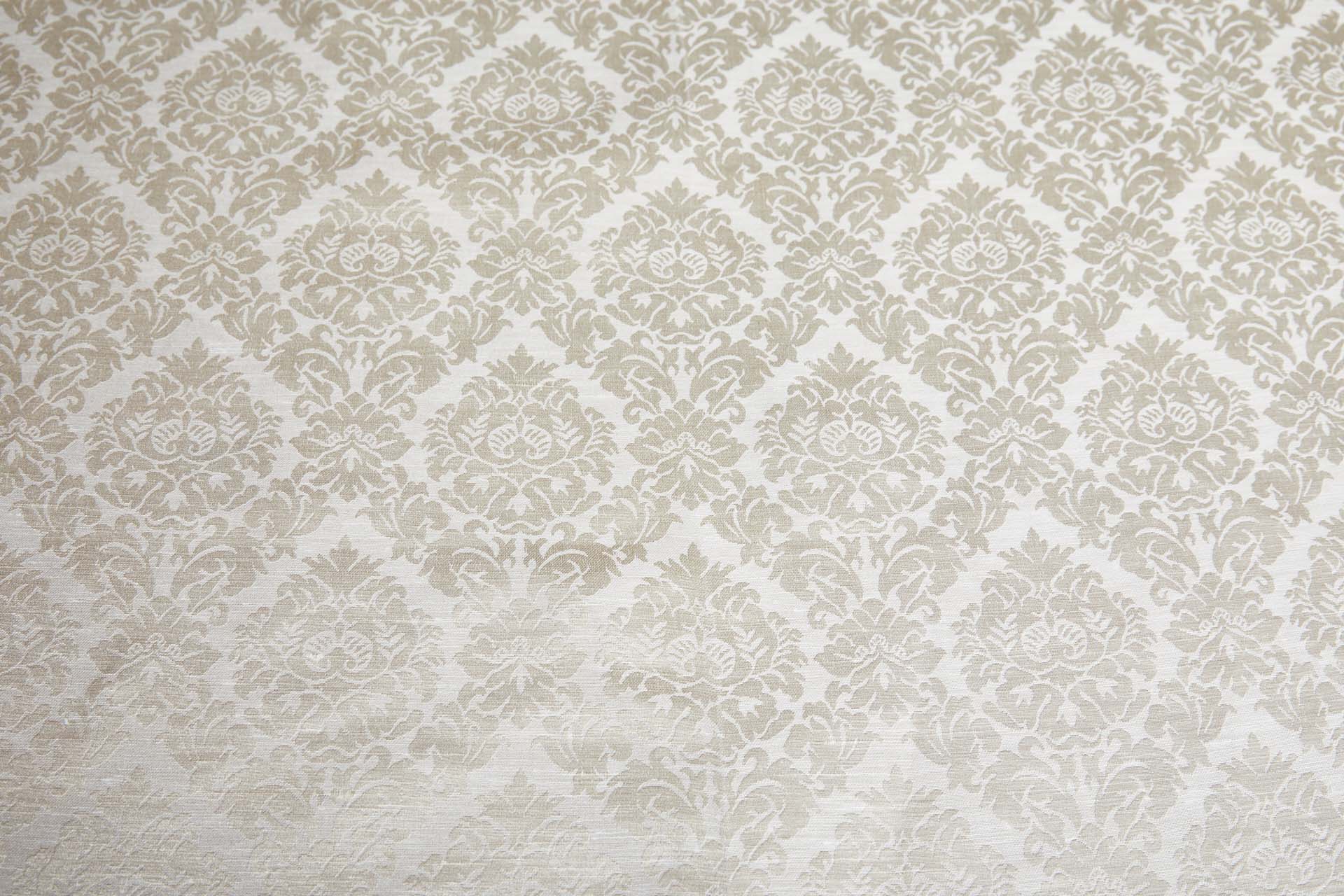 Regency Jacquard in Cream Silk and Linen fabric, image 7 of 9