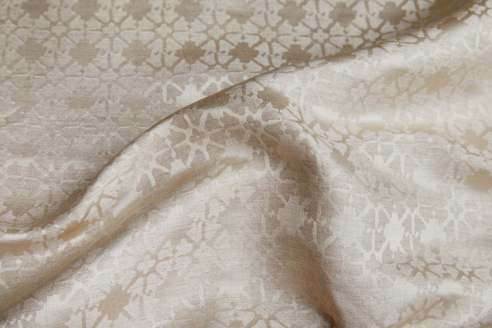 Regency Jacquard in Natural Silk and Linen fabric, image 7 of 10