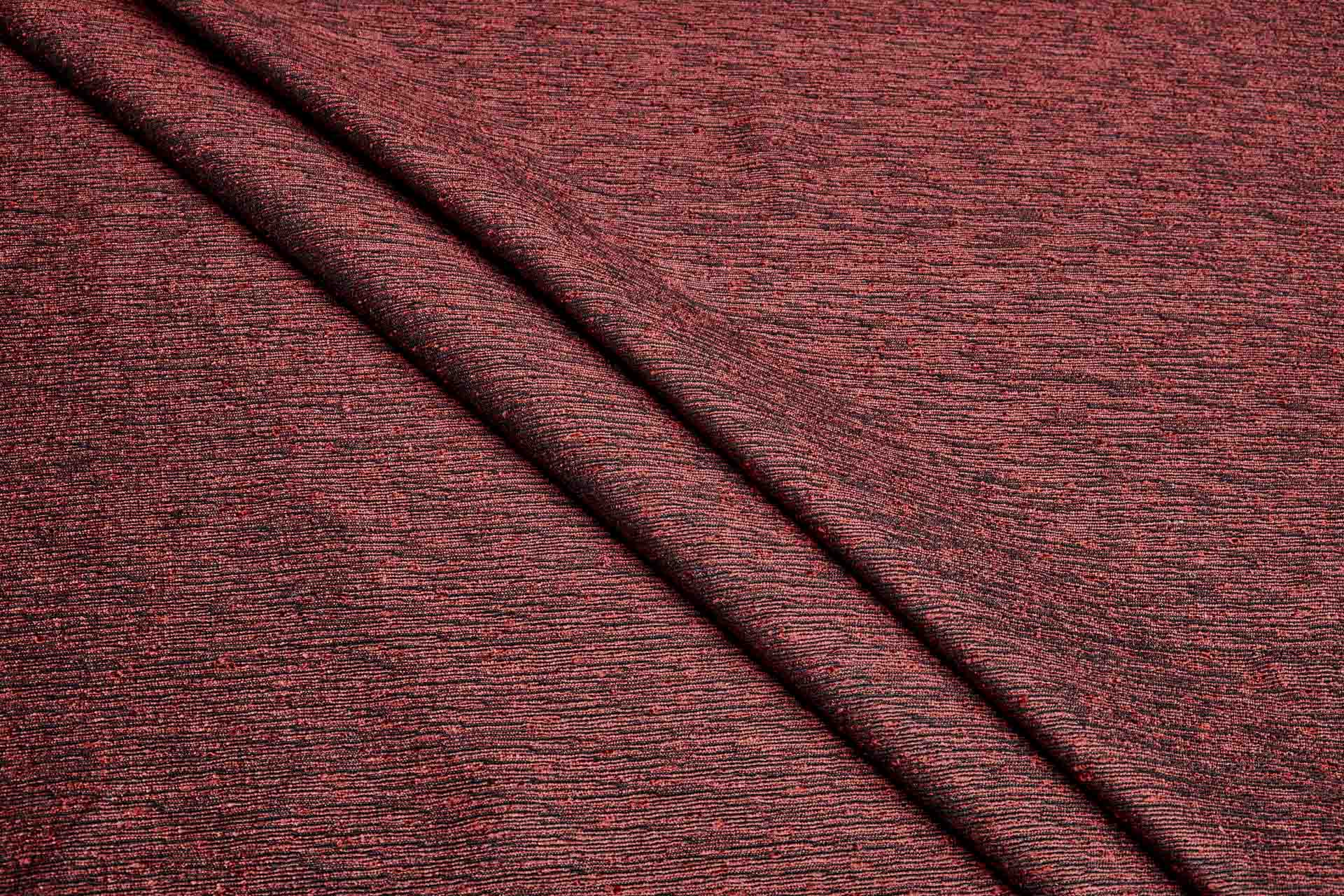 Cotton, Viscose and Silk Marl Weave - Red Black fabric