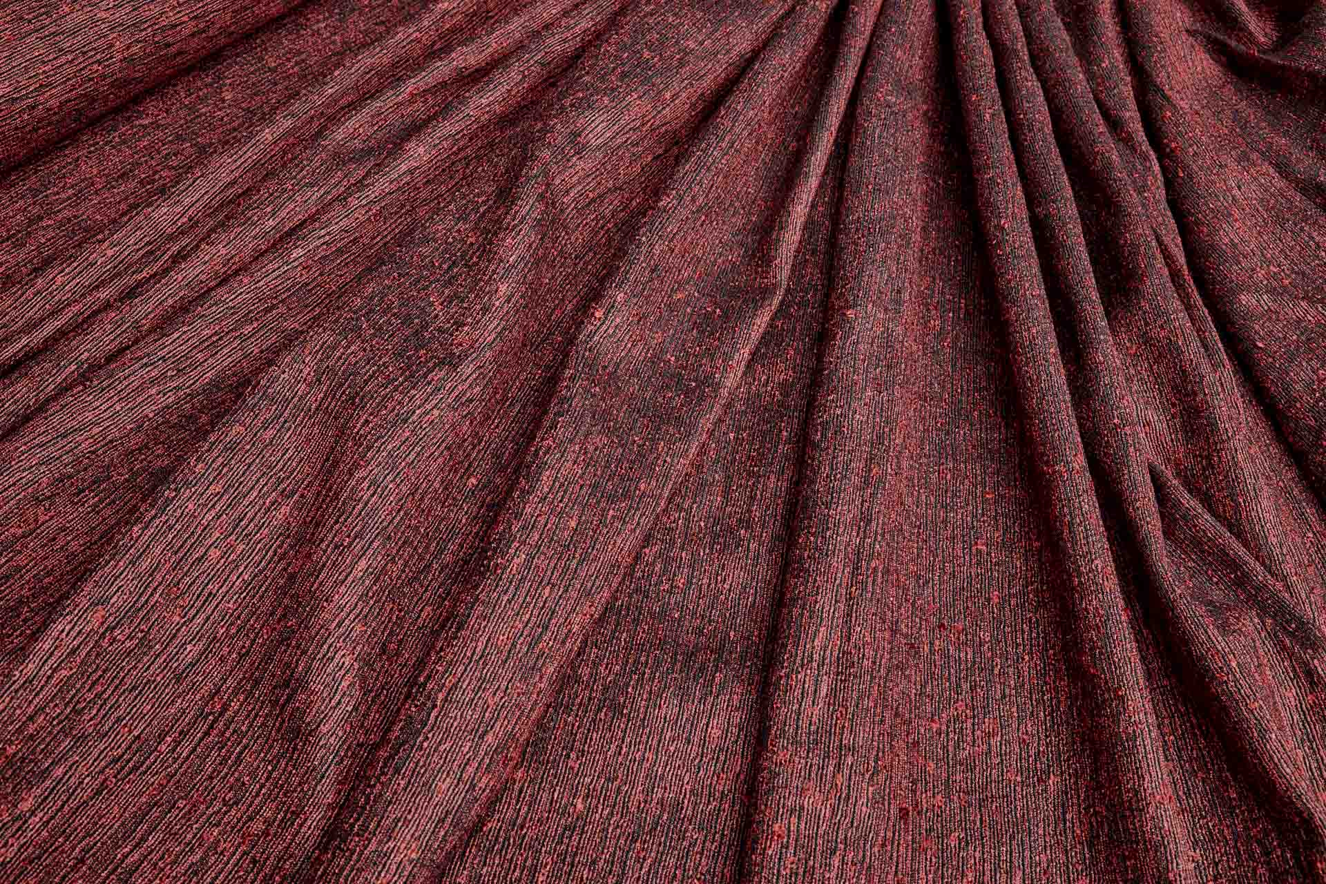 Cotton, Viscose and Silk Marl Weave - Red Black fabric, image 6 of 7