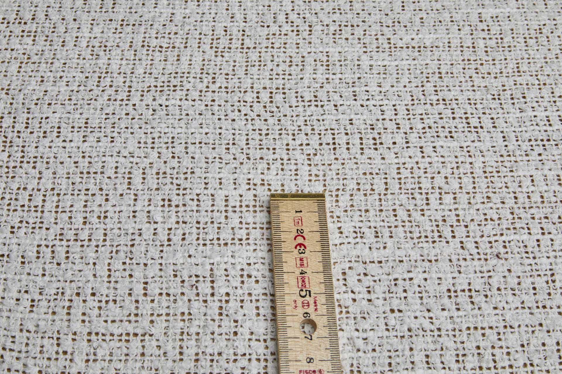 Tufty Knotted Texture Loose Weave Cotton in Ecru fabric, image 2 of 8