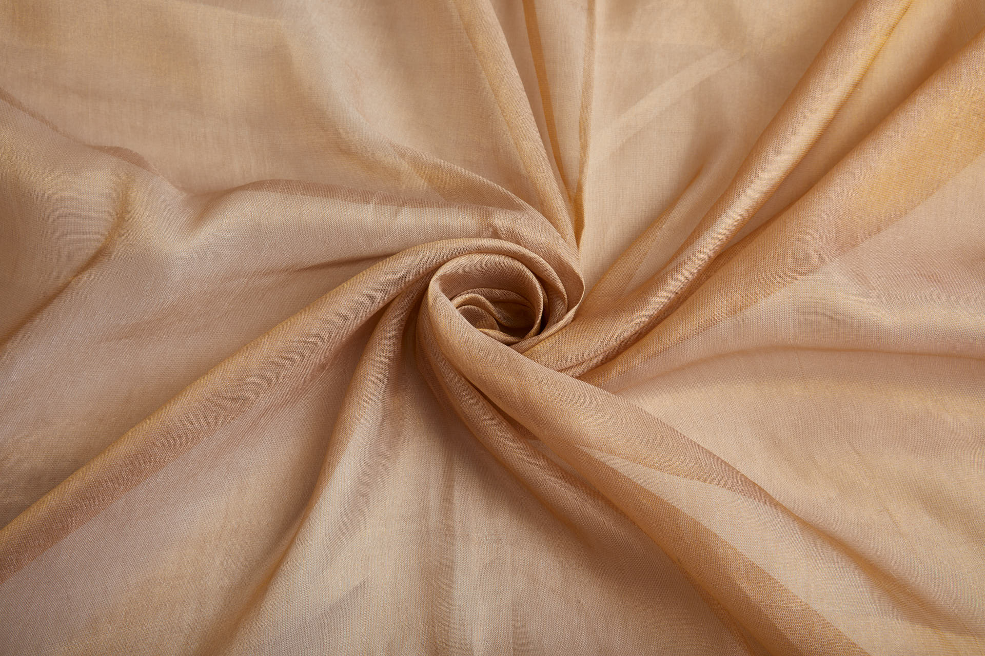 Silk Metallic Chiffon - Caramel fabric, image 9 of 12