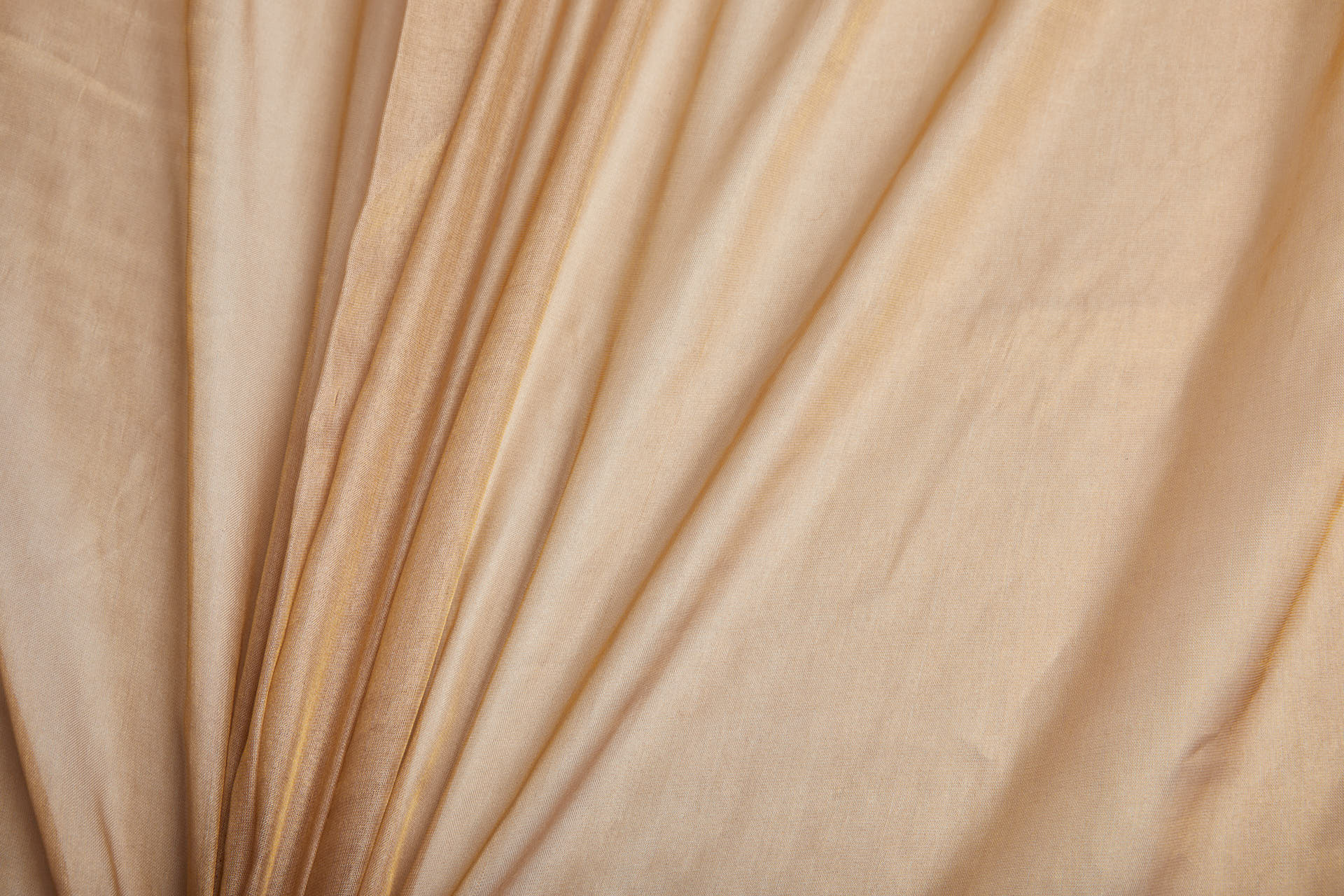 Silk Metallic Chiffon - Caramel fabric, image 7 of 12
