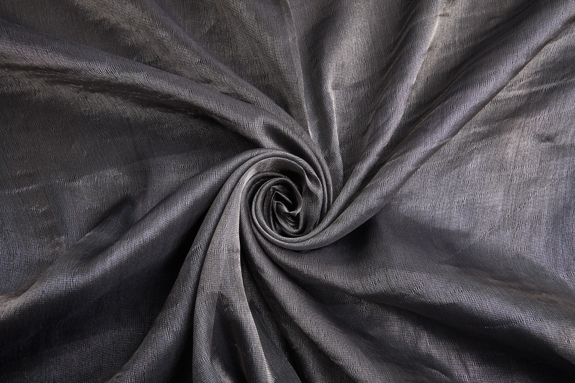 Silk Metallic Chiffon - Black Silver fabric, image 7 of 12