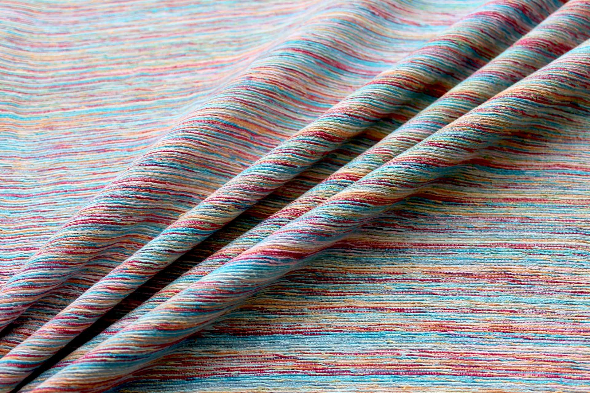 Multi Colour Silk Matka - Turquoise, Green, Red and Orange fabric, image 6 of 7