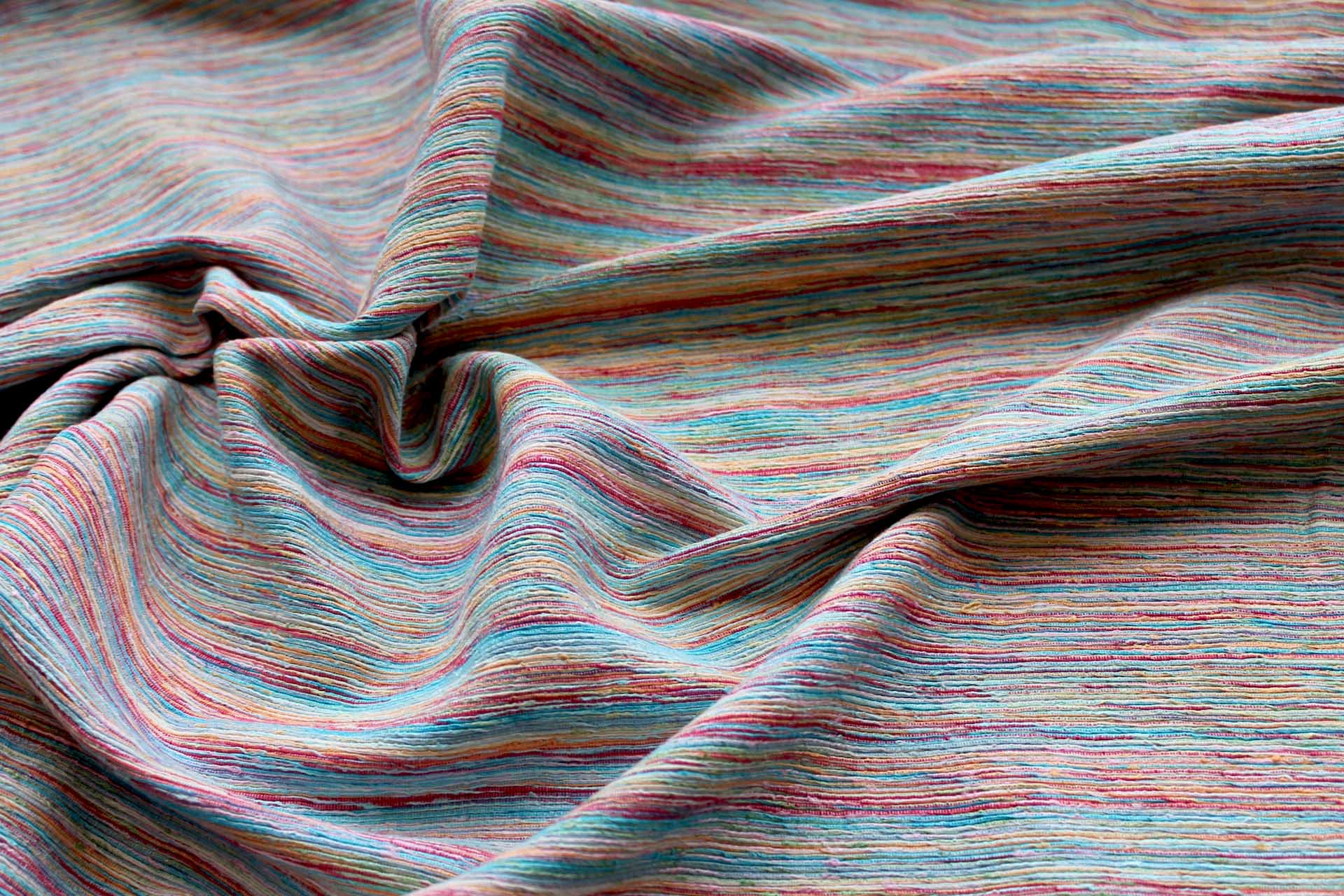 Multi Colour Silk Matka - Turquoise, Green, Red and Orange fabric, image 7 of 7