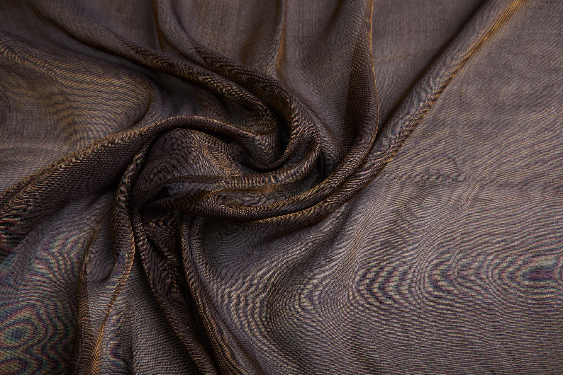 Silk Metallic Chiffon - Black/Gold fabric